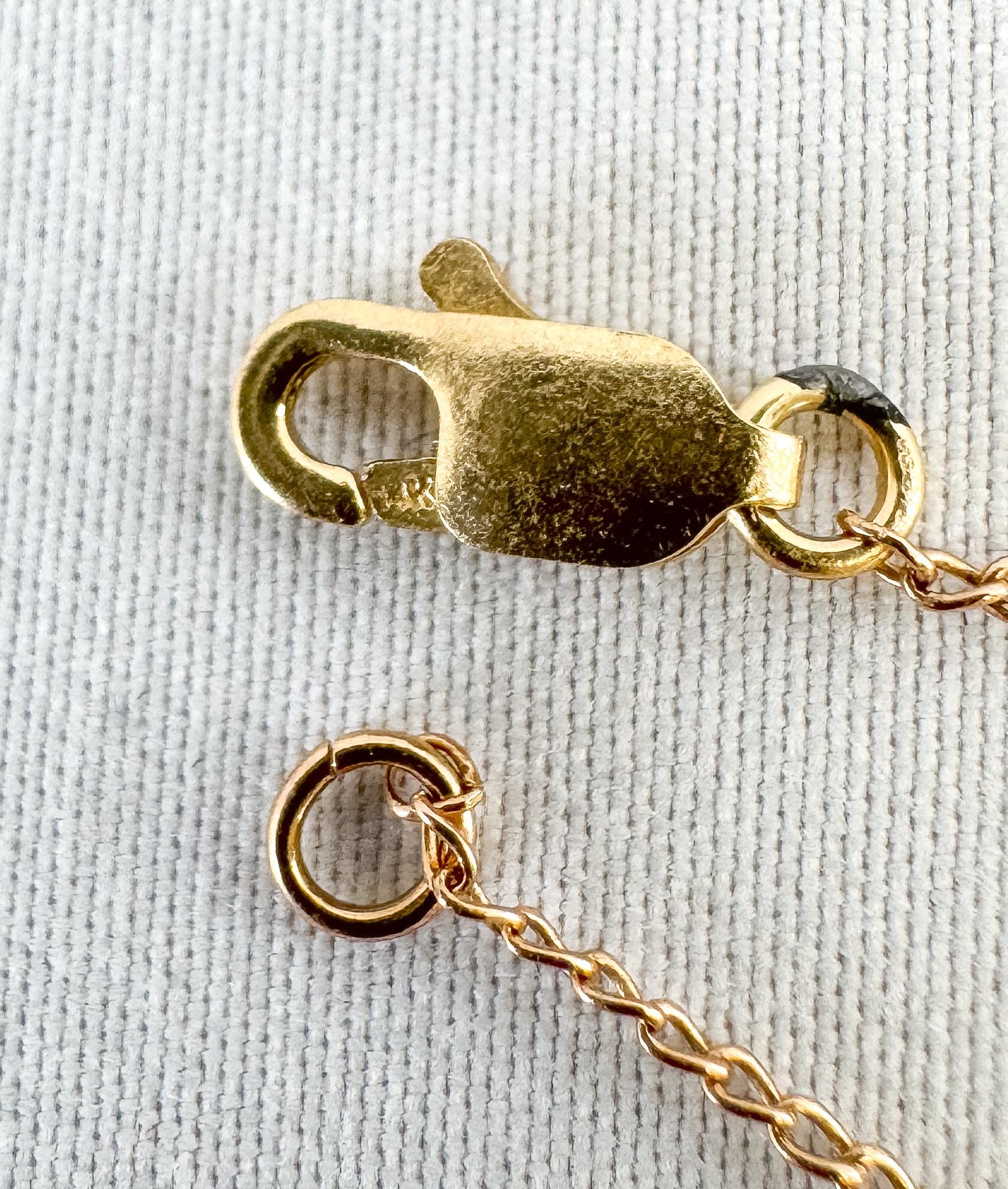 Vintage 10K Yellow Gold Floral Etched Cross Pendant Necklace on 14K Gold 19" Chain, Simple Elegant Cross Chain