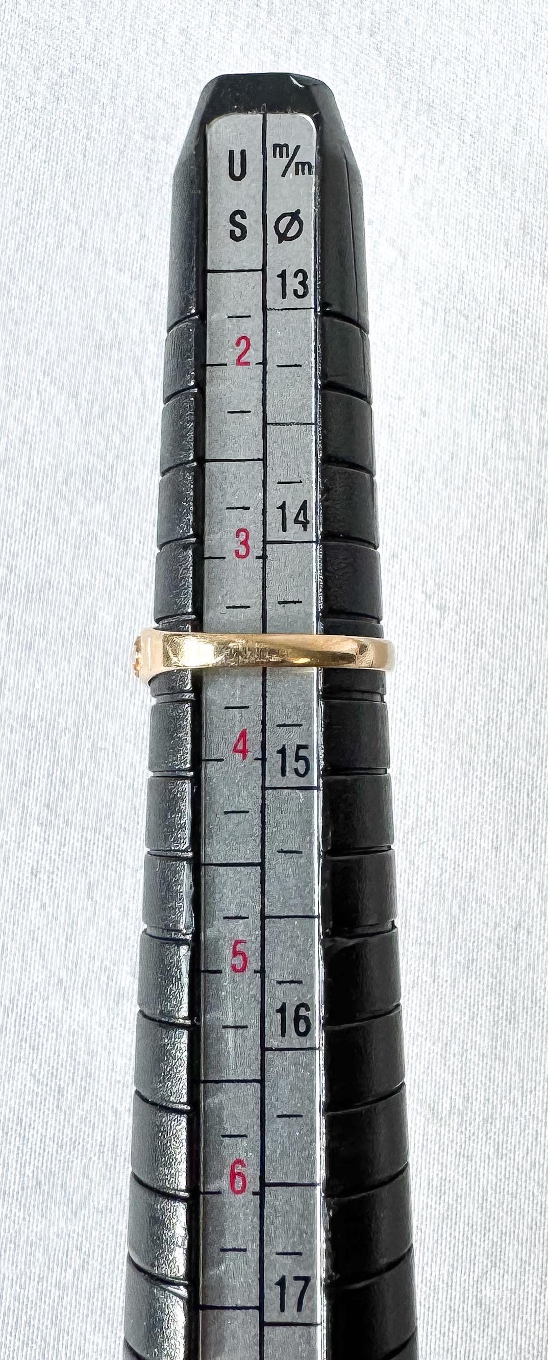 Vintage 10K JCO Black Hills Gold Infinity Leaf Band Ring, Sz. 3.5, Dainty Simple Everyday Stackable Ring