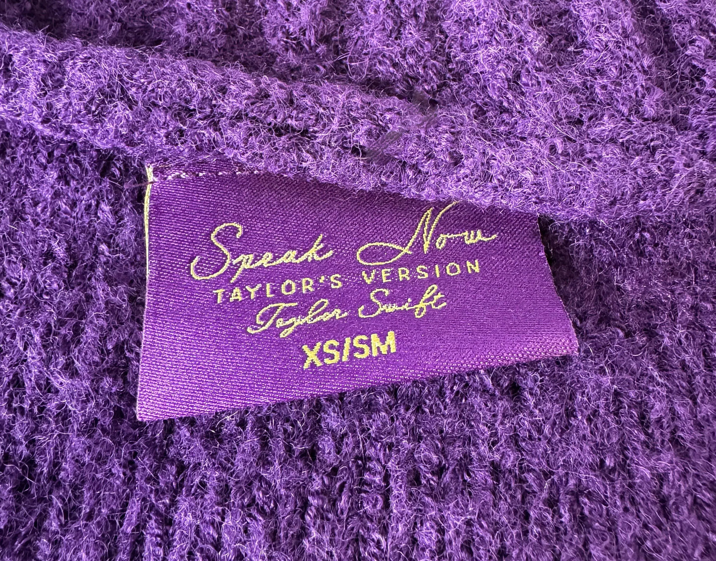 Taylor Swift Speak Now Taylor's Version Purple Cardigan, Sz. XS/S