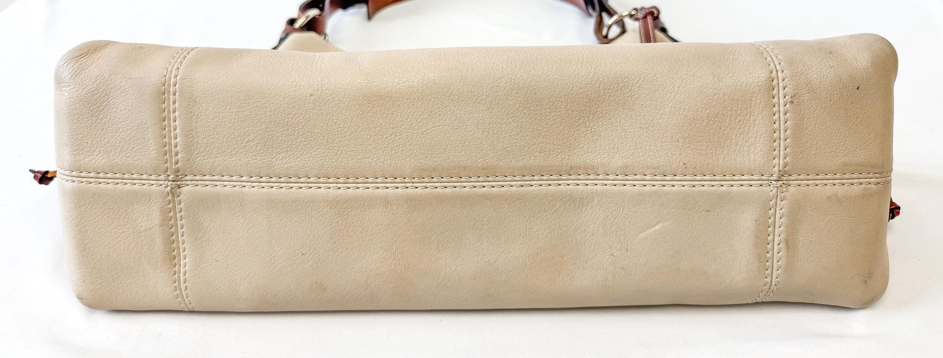 Dooney and Bourke Cream Off-White Hobo Leather Shoulder Bag