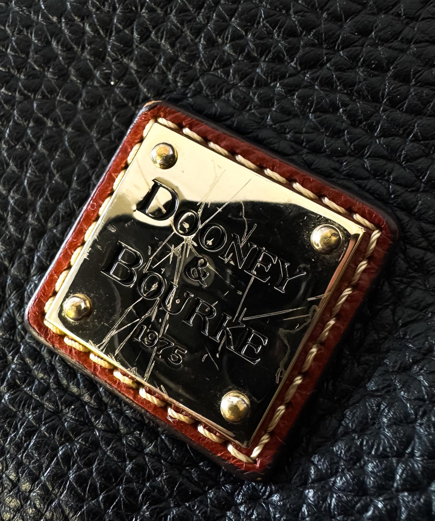Dooney and Bourke Black Pebbled Leather Crossbody Bag