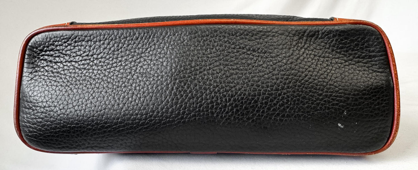 Dooney and Bourke Black Pebbled Leather Crossbody Bag