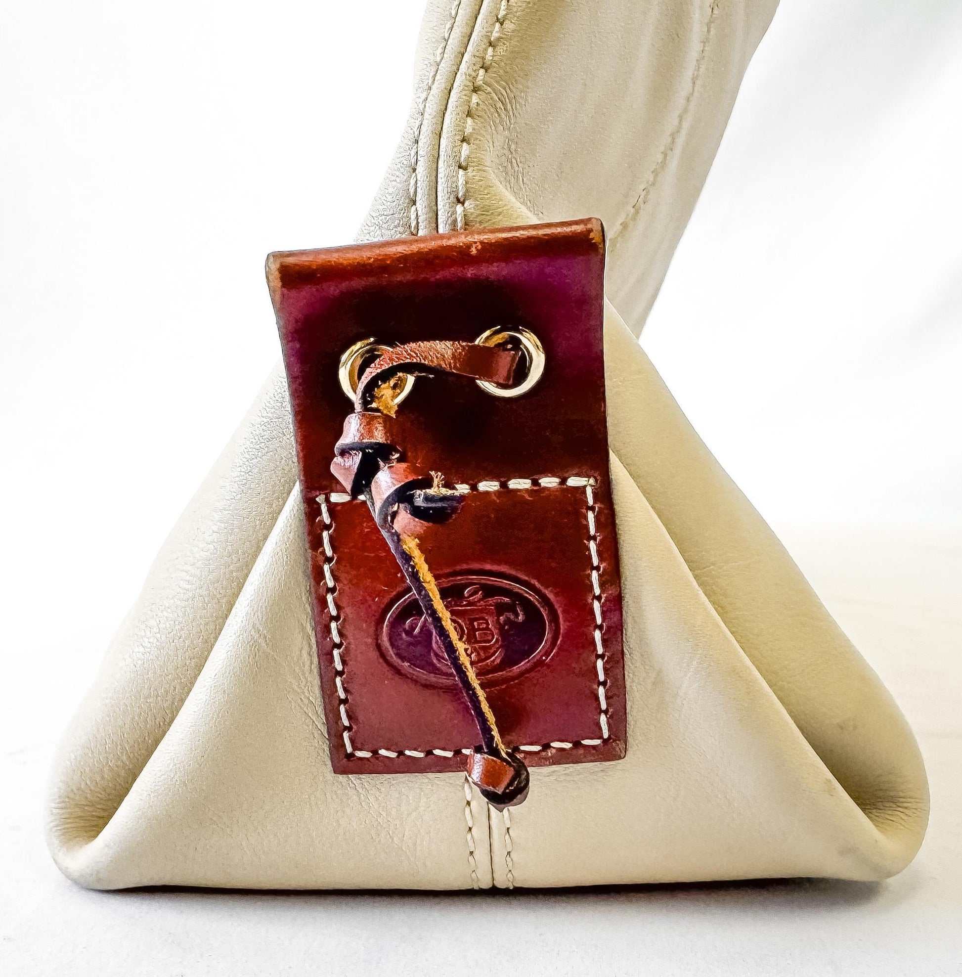 Dooney and Bourke Cream Off-White Hobo Leather Shoulder Bag