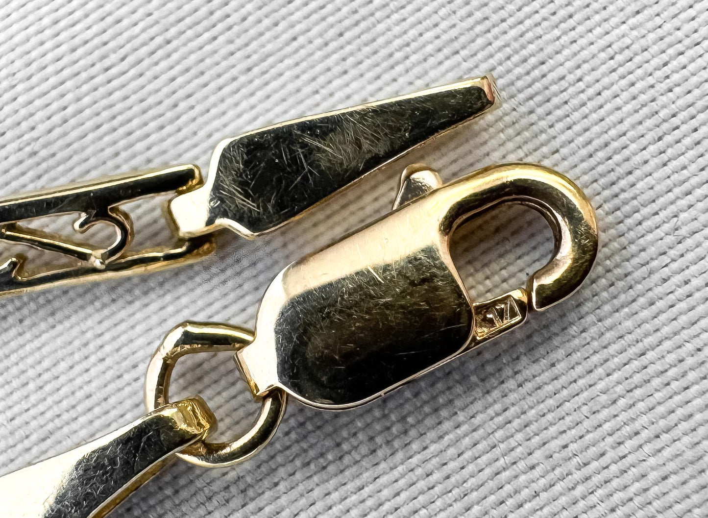 10K Yellow Gold Mystic Quartz Filigree Chain Bracelet, Roughly 7", Unique Simple Everyday Bracelet