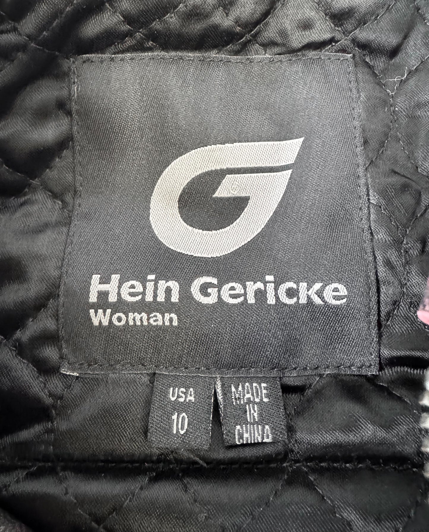 Vintage Hein Gericke Red/Pink Black Distressed Leather Jacket, Approx. Women's Sz. M