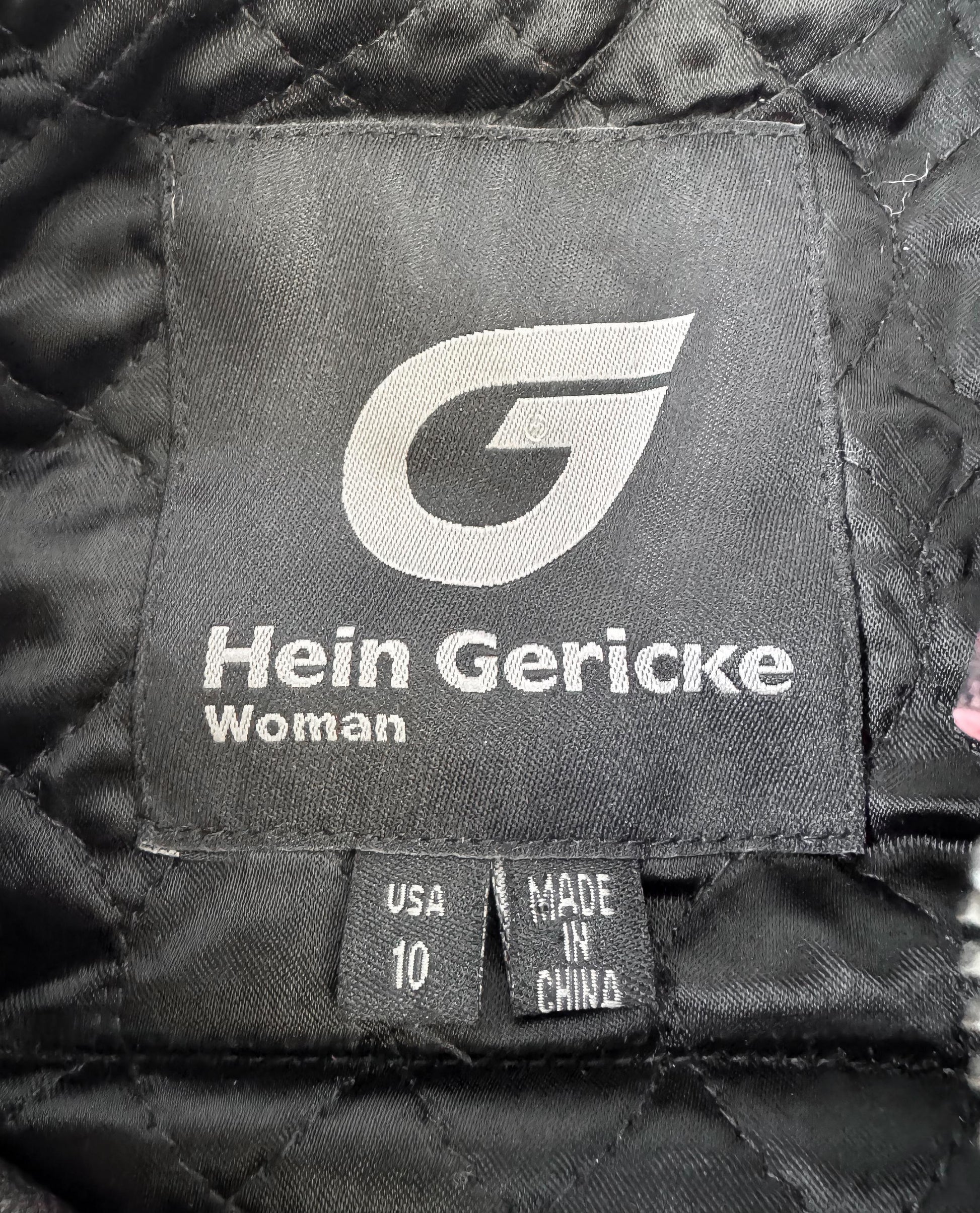 Vintage Hein Gericke Red/Pink Black Distressed Leather Jacket, Approx. Women's Sz. M