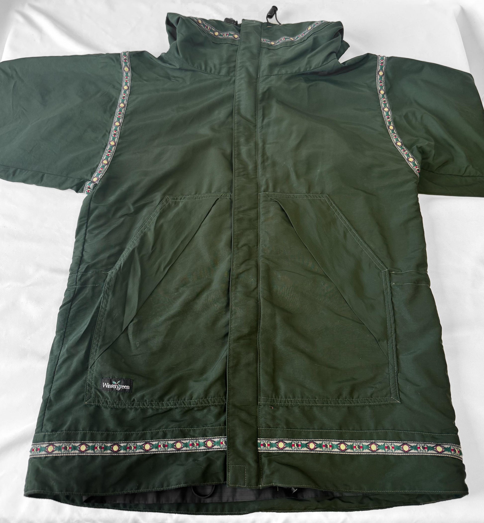 Wintergreen Expedition Anorak Shell Dark Green Western Accent Lightweight Unisex Jacket, Approx. Men's Sz. M/L