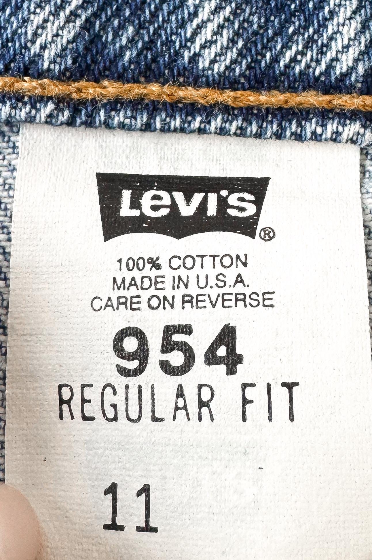Vintage Levi's Orange Tab 954 Light Wash Cuffed Jean Shorts, 28 Inch Waist