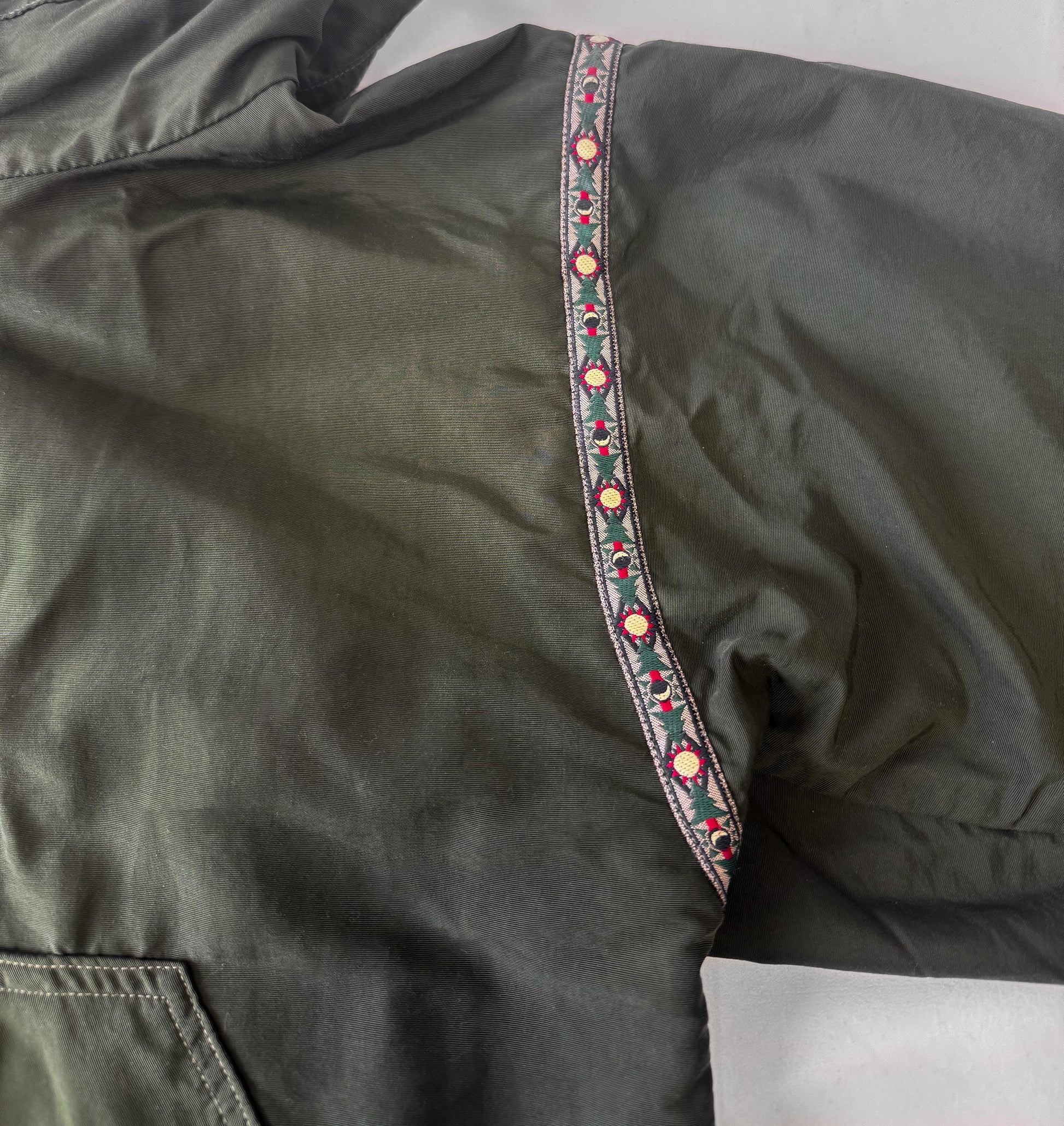 Wintergreen Expedition Anorak Shell Dark Green Western Accent Lightweight Unisex Jacket, Approx. Men's Sz. M/L