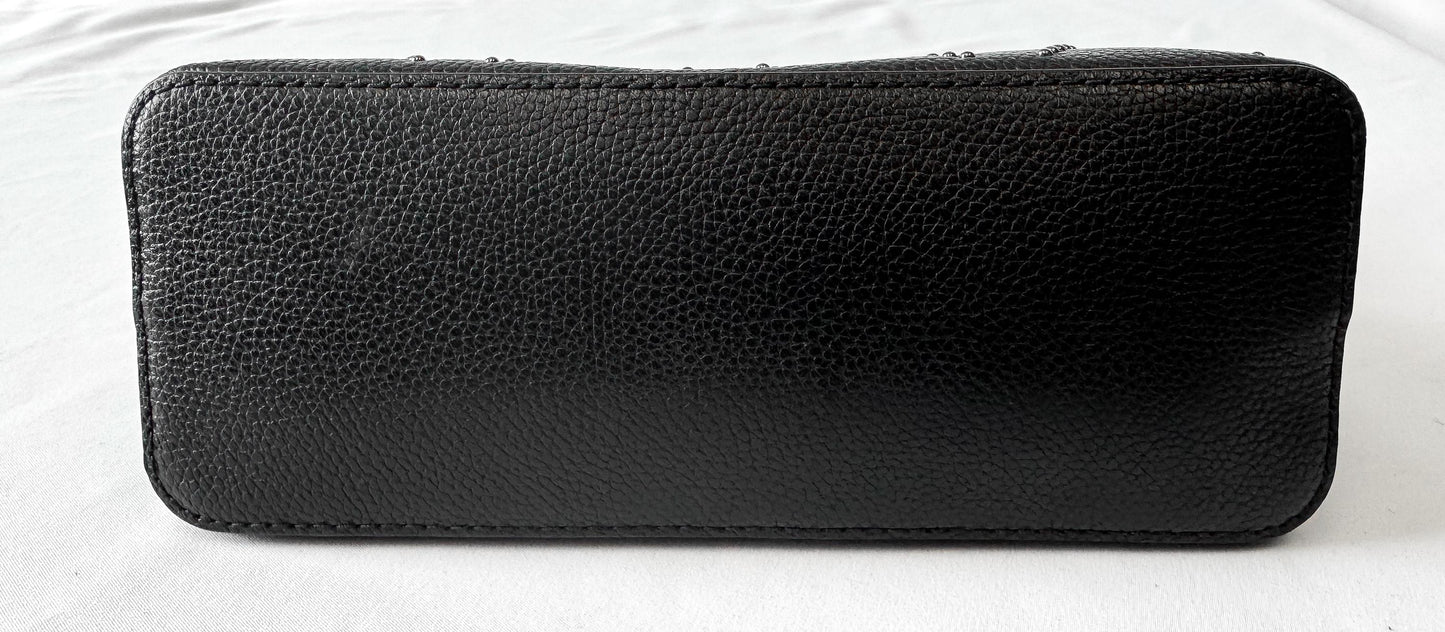 NWT Michael Kors Black Adele Leather Stud Dome Crossbody Bag