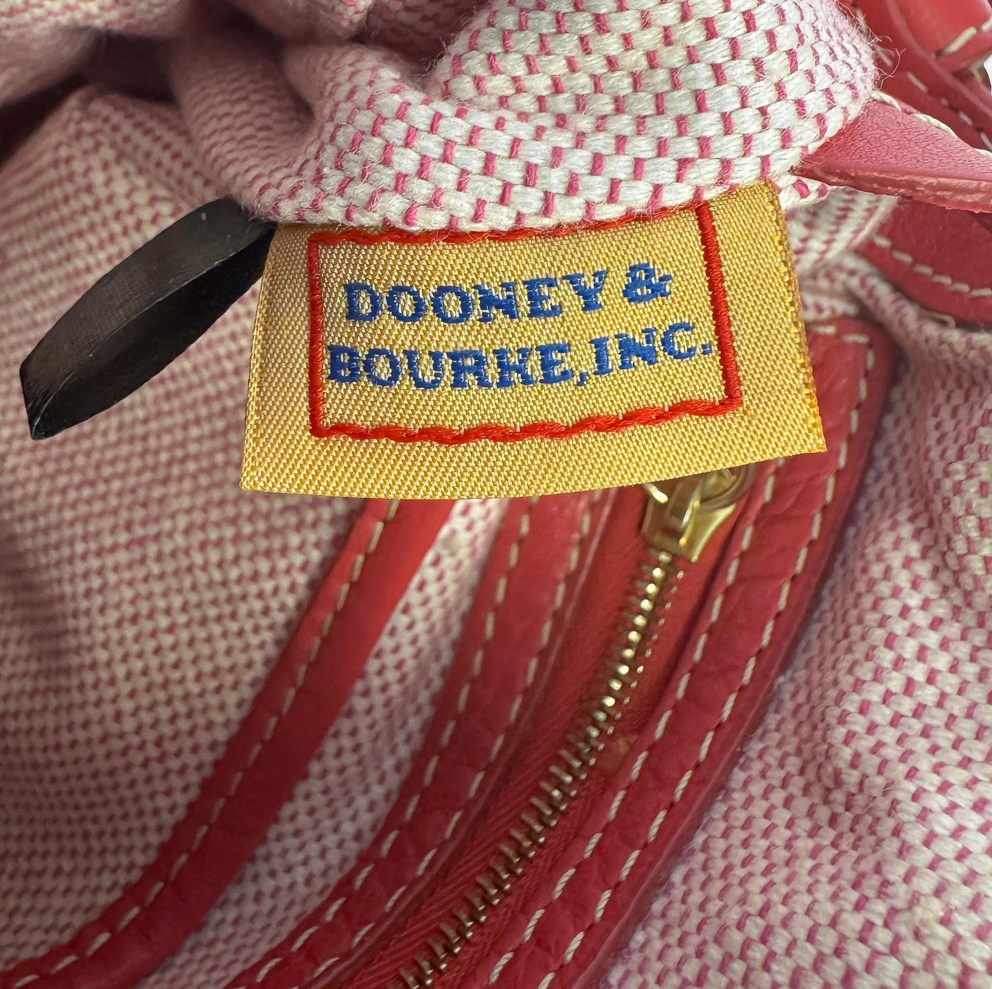 Dooney and Bourke Pink Pebbled Leather Satchel with Detachable Crossbody Strap