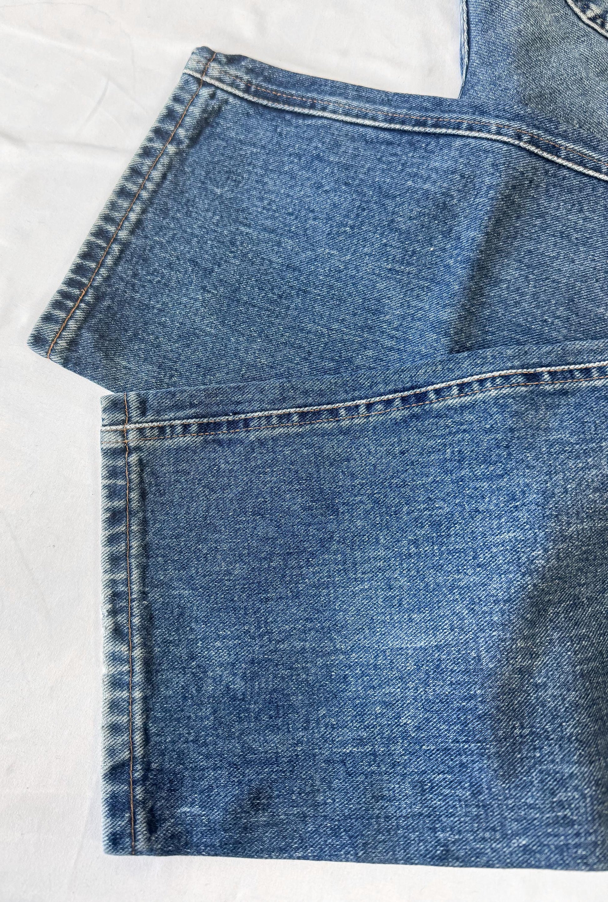 Vintage Marithe Francois Girbaud Medium Wash High Rise Baggy Straight Leg Jeans, 30" x 31"