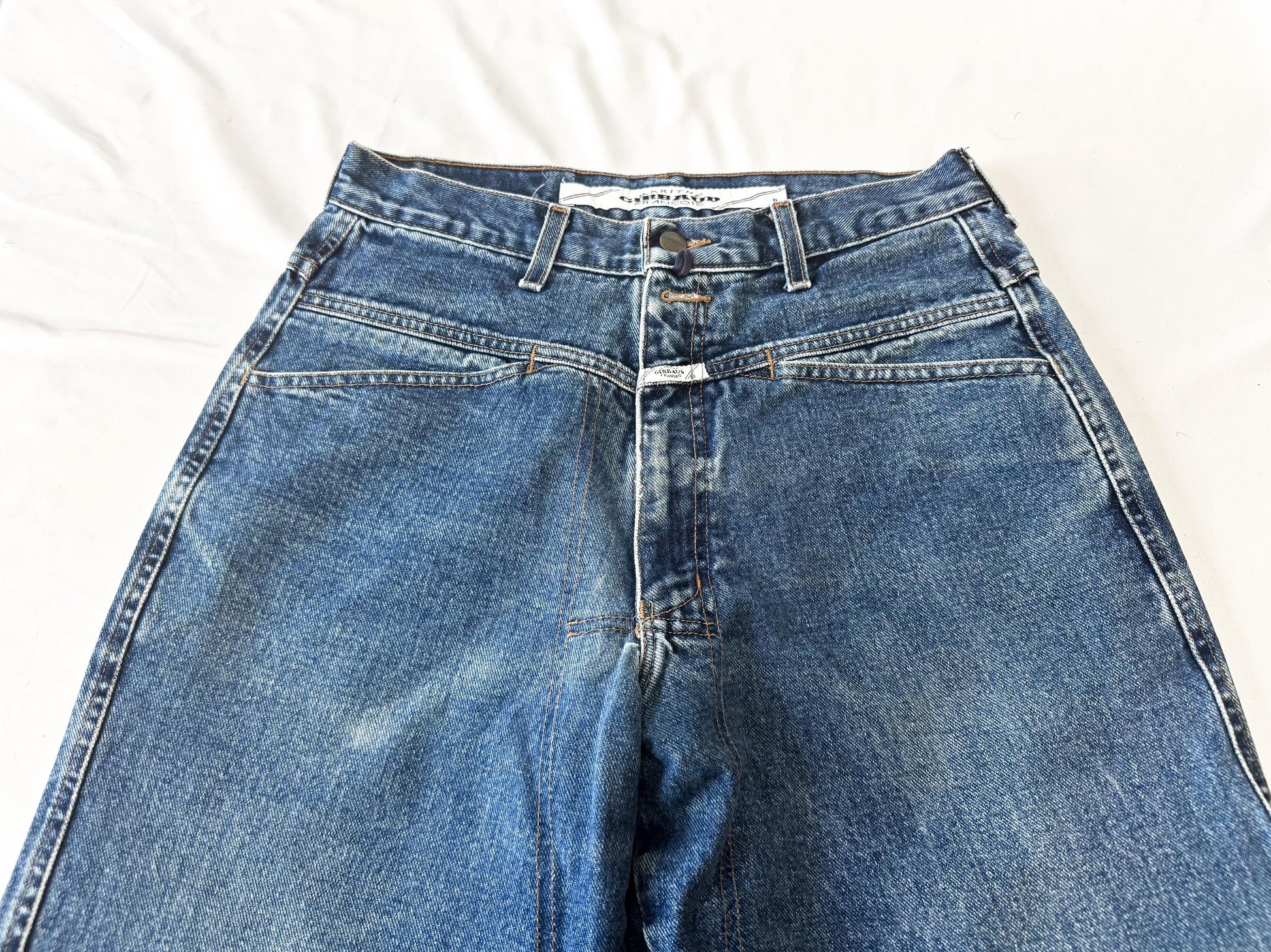 Vintage Marithe Francois Girbaud Medium Wash High Rise Baggy Straight Leg Jeans, 30" x 31"
