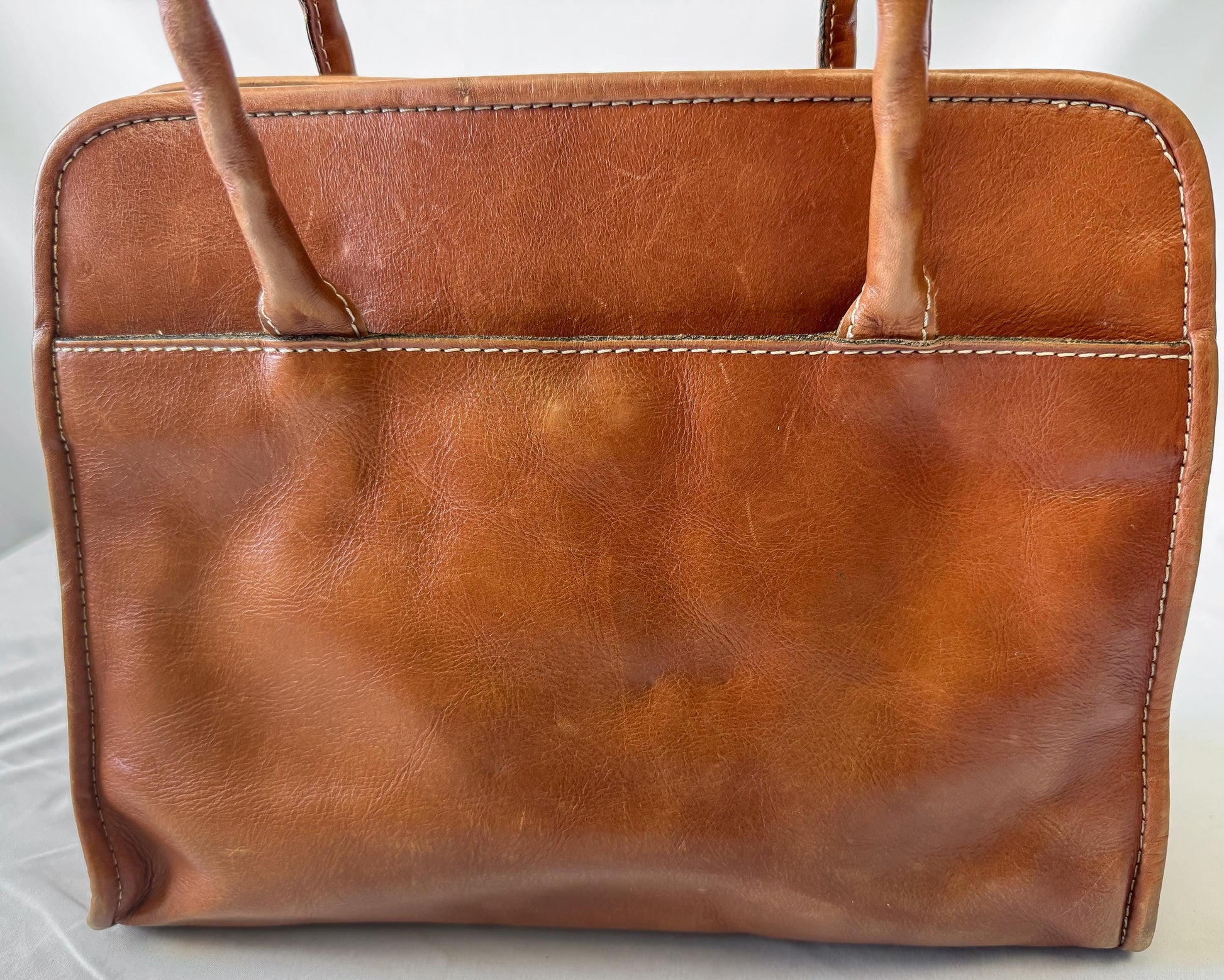 Vintage Style Patricia Nash Paris Brown Floral Tooled Leather Satchel Shoulder Bag, Western Boho Style Handbag
