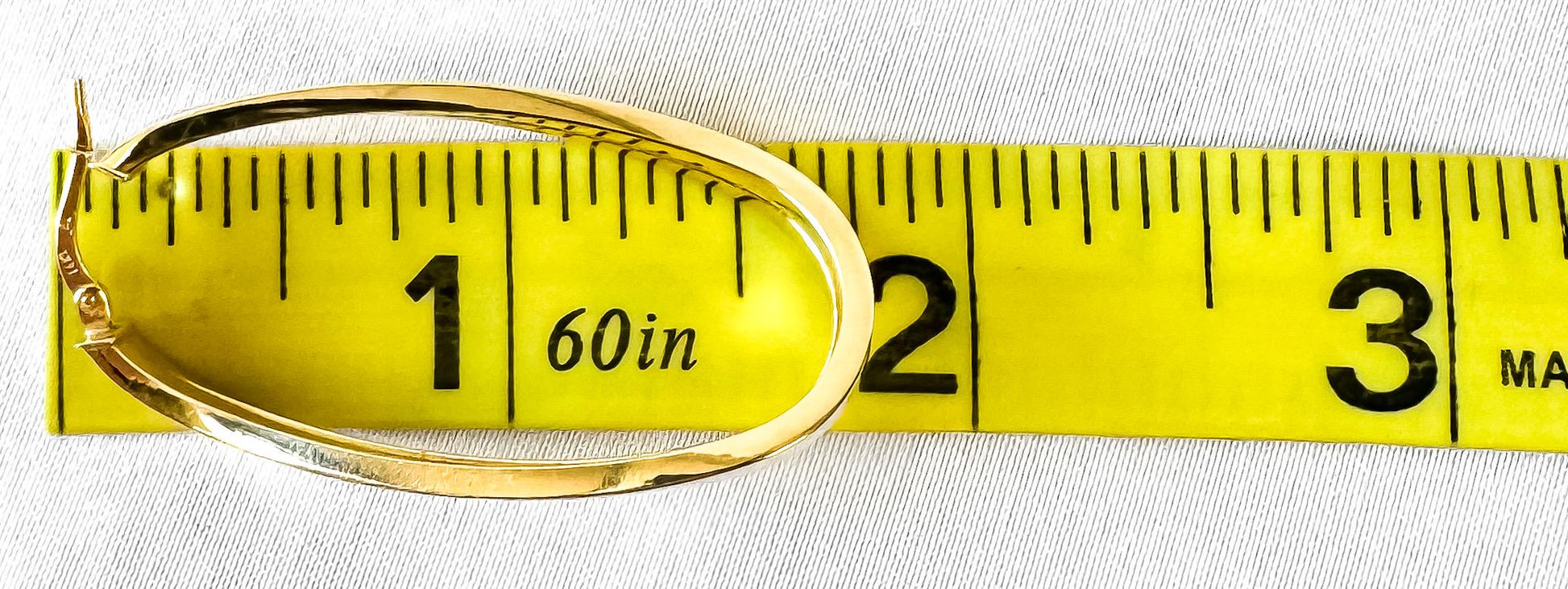 Vintage 14K Yellow Gold Double Oblong Twisted Hoop Earrings, Approximately 1.75 Inches, Unique Elegant Simple Minimalist Hoops