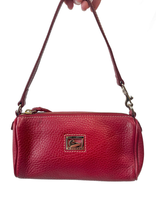 Dooney and Bourke Red Leather Pebble Grain Barrel Mini Bag