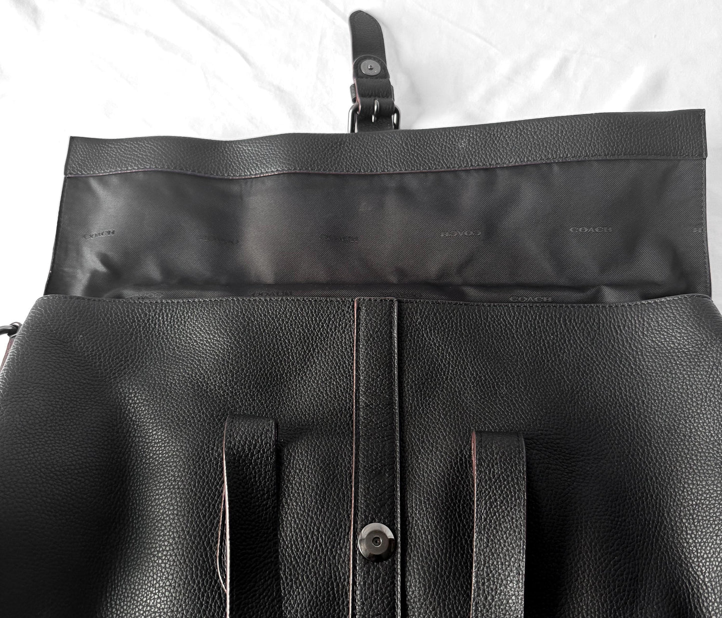 Modern Coach Black Metropolitan Portfolio Leather Tote Briefcase, Style 40532