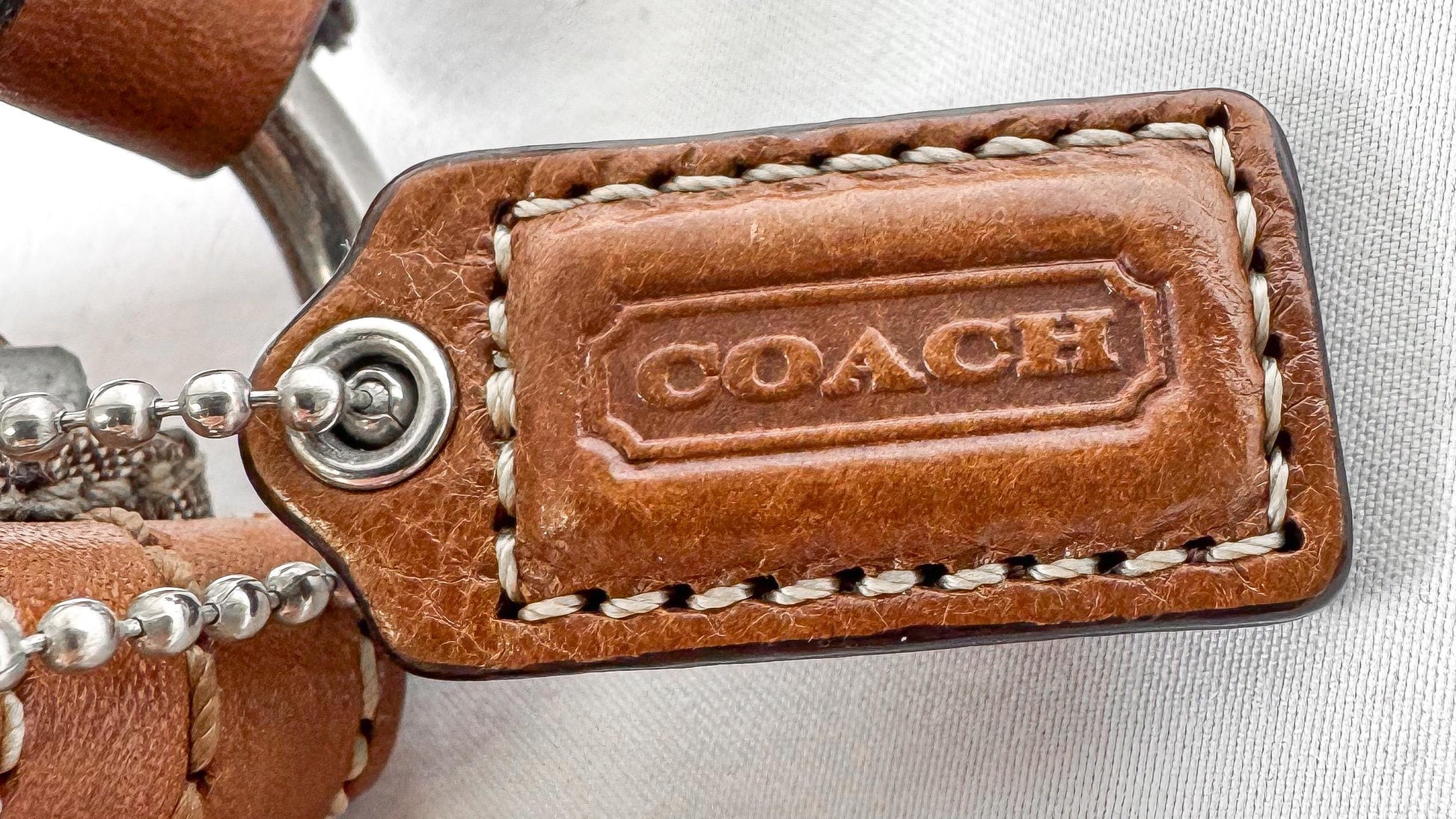 Y2K 00s Coach Soho Signature Mini C Beige Khaki Jacquard Crossbody Bag