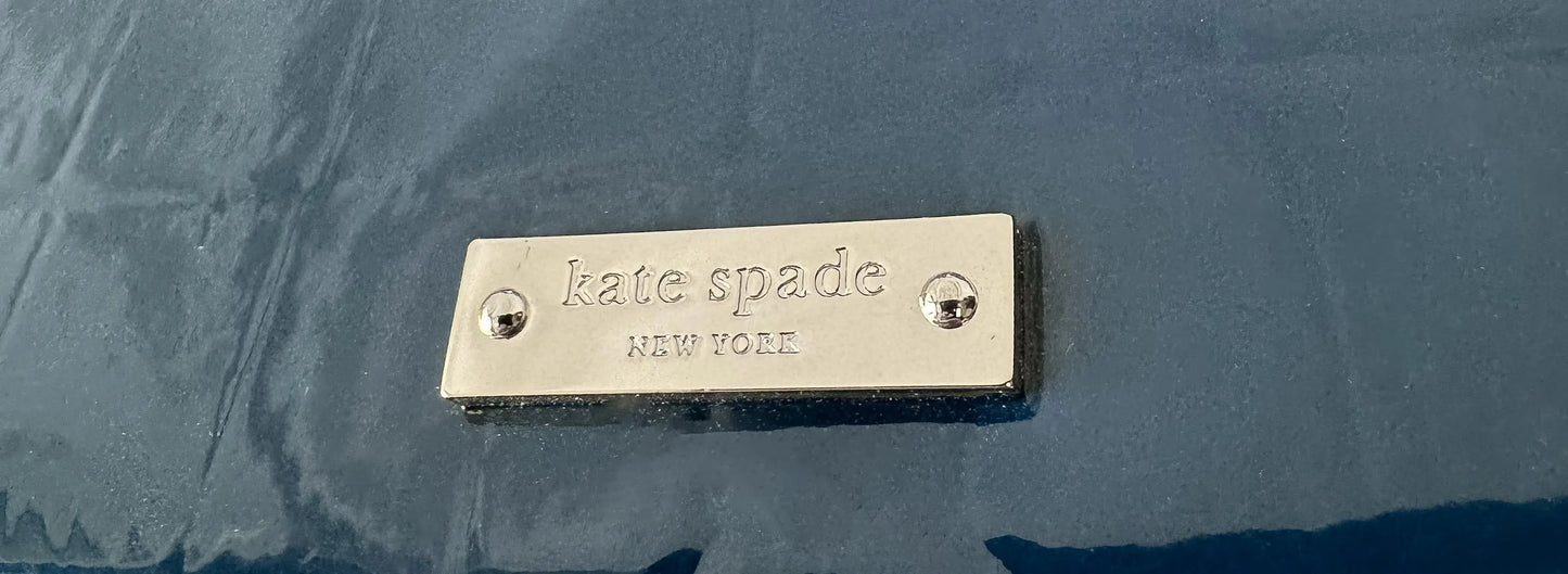 Kate Spade Constance Knightsbridge Petro Blue Patent Leather Satchel