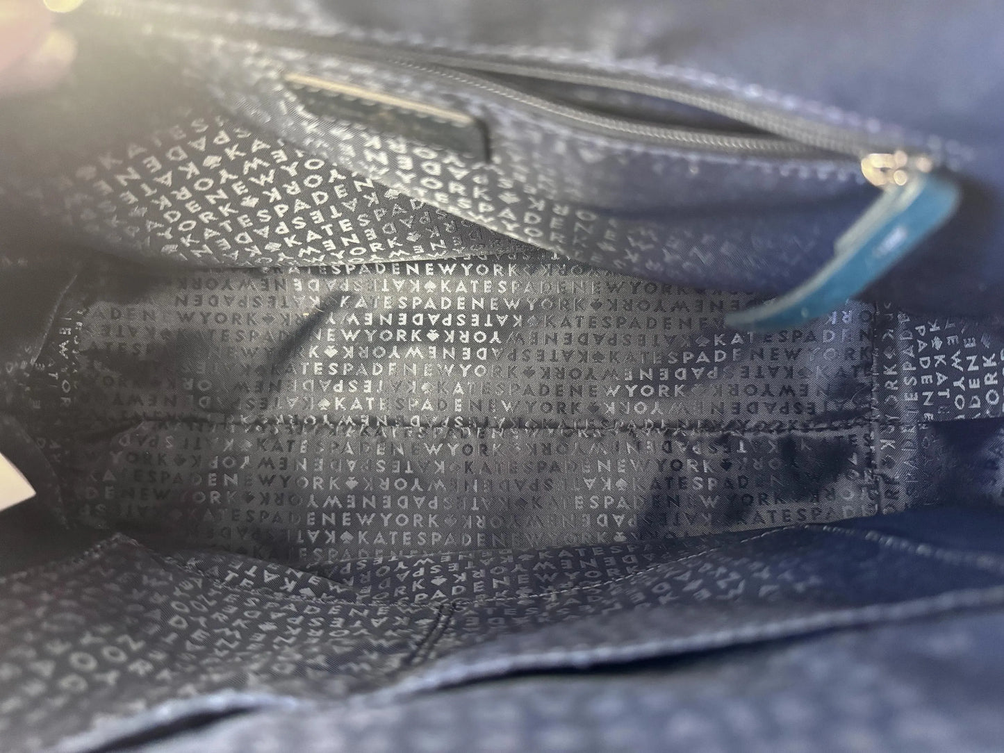 Kate Spade Constance Knightsbridge Petro Blue Patent Leather Satchel