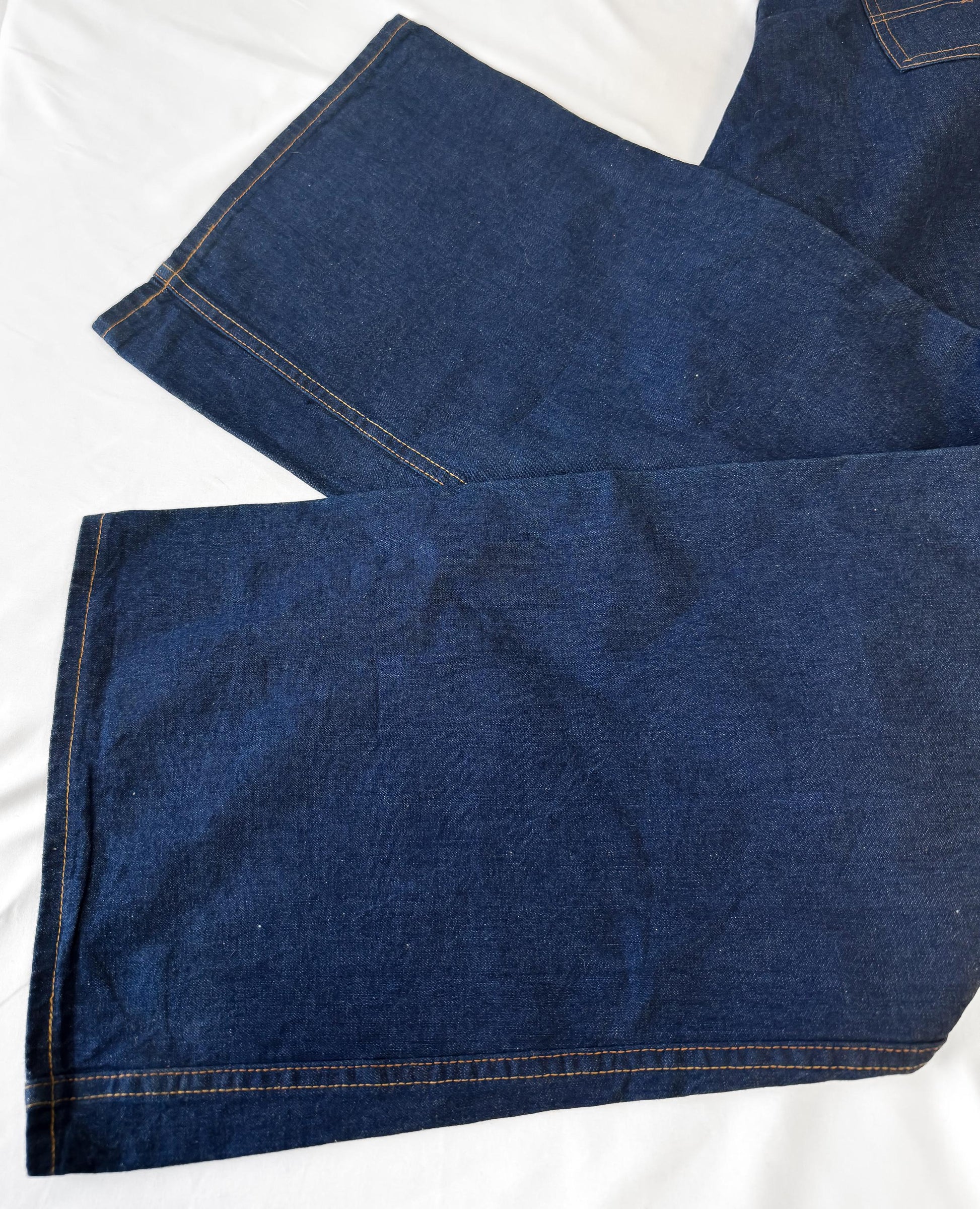 Vintage 70s Levis "Plowboy" Patch Dark Wash High Rise Bootcut Jeans, 32" x 33", Rare Collectors Retro Western Levis Jeans