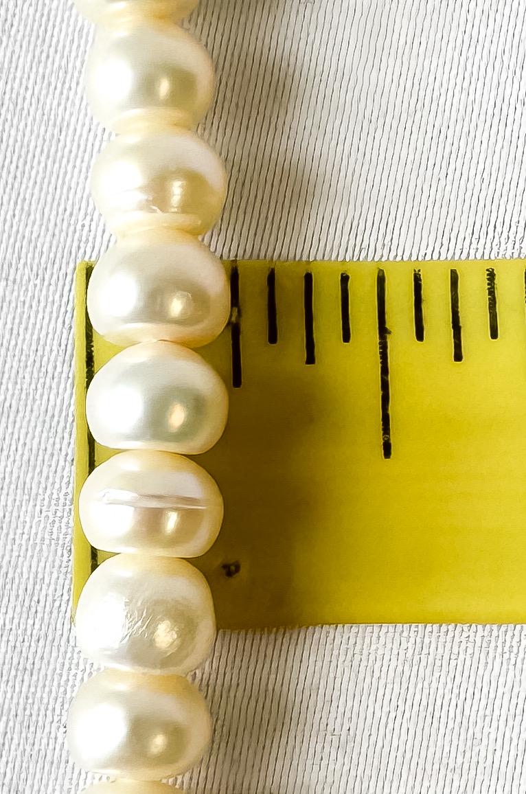 Michael Anthony Genuine Freshwater Pearl Beaded Bracelet with 10K Clasp, 7.5 Inches, Simple Elegant Minimalist Bridal Beachy Pearls