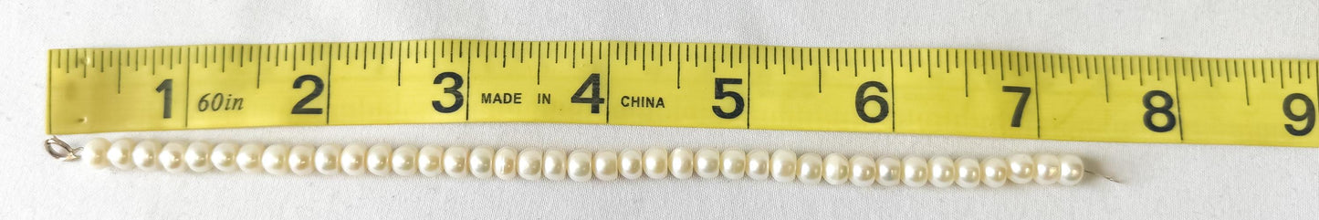 Michael Anthony Genuine Freshwater Pearl Beaded Bracelet with 10K Clasp, 7.5 Inches, Simple Elegant Minimalist Bridal Beachy Pearls