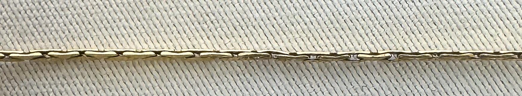 14K Italy Yellow Gold Flat Triangle Cobra Link 18 Inch Chain Necklace, Roughly 1mm, Dainty Simple Everyday Layering Chain Necklace