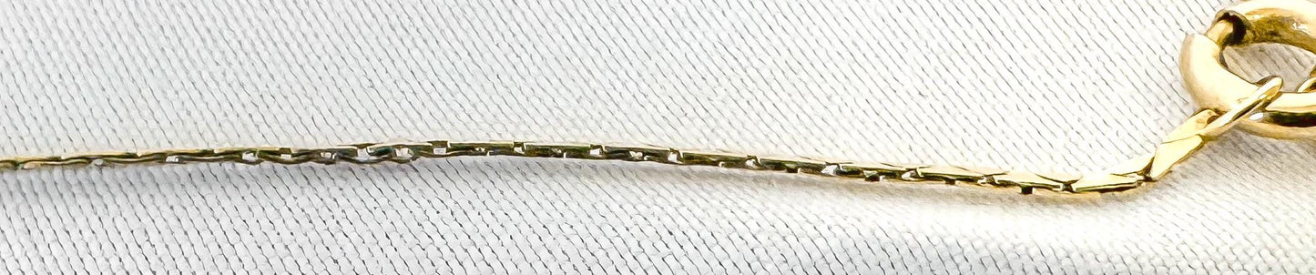 14K Italy Yellow Gold Flat Triangle Cobra Link 18 Inch Chain Necklace, Roughly 1mm, Dainty Simple Everyday Layering Chain Necklace