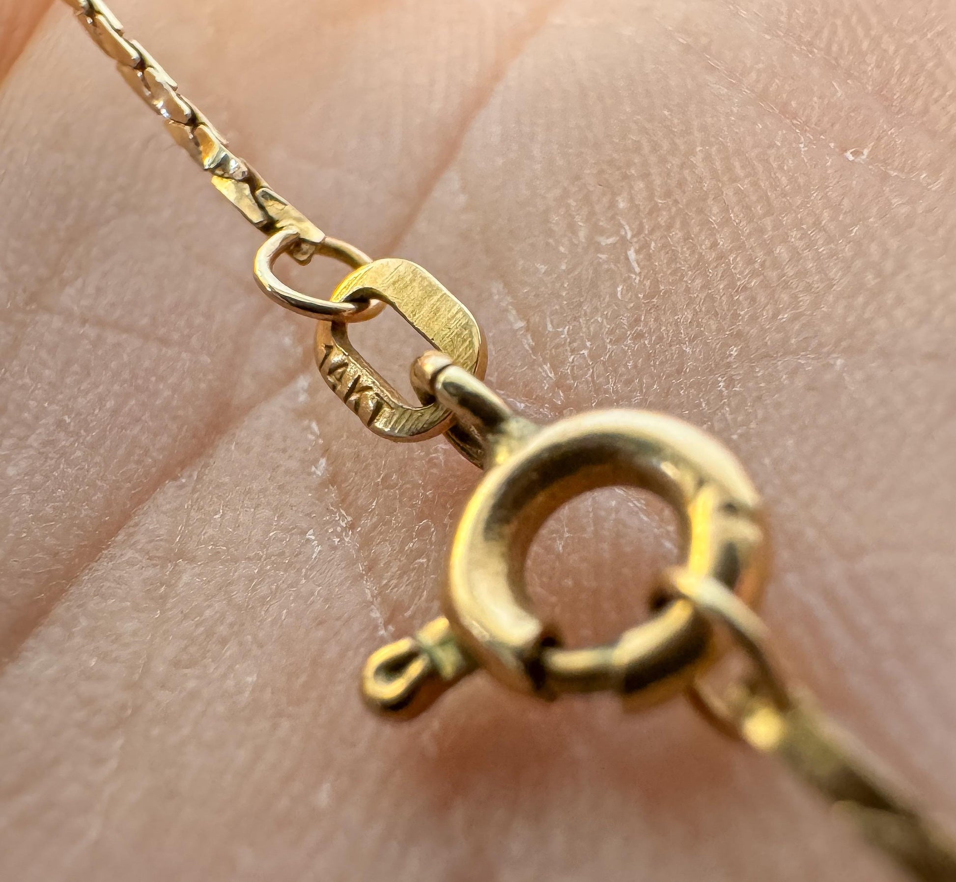 14K Italy Yellow Gold Flat Triangle Cobra Link 18 Inch Chain Necklace, Roughly 1mm, Dainty Simple Everyday Layering Chain Necklace
