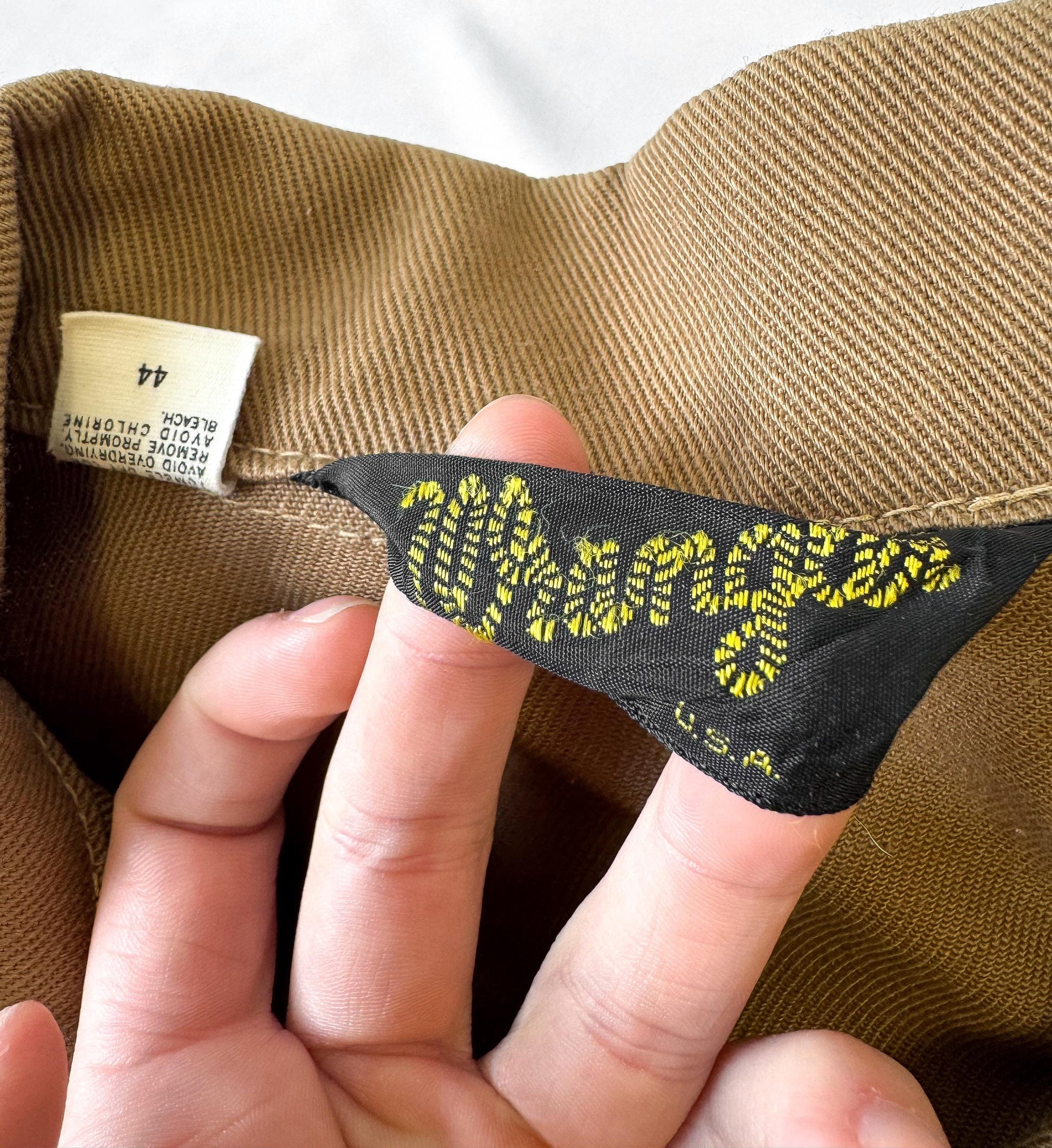 70s Wrangler Beige Khaki Denim Western Jean Jacket, Approx. Men's S, Vintage Western Unisex Jacket