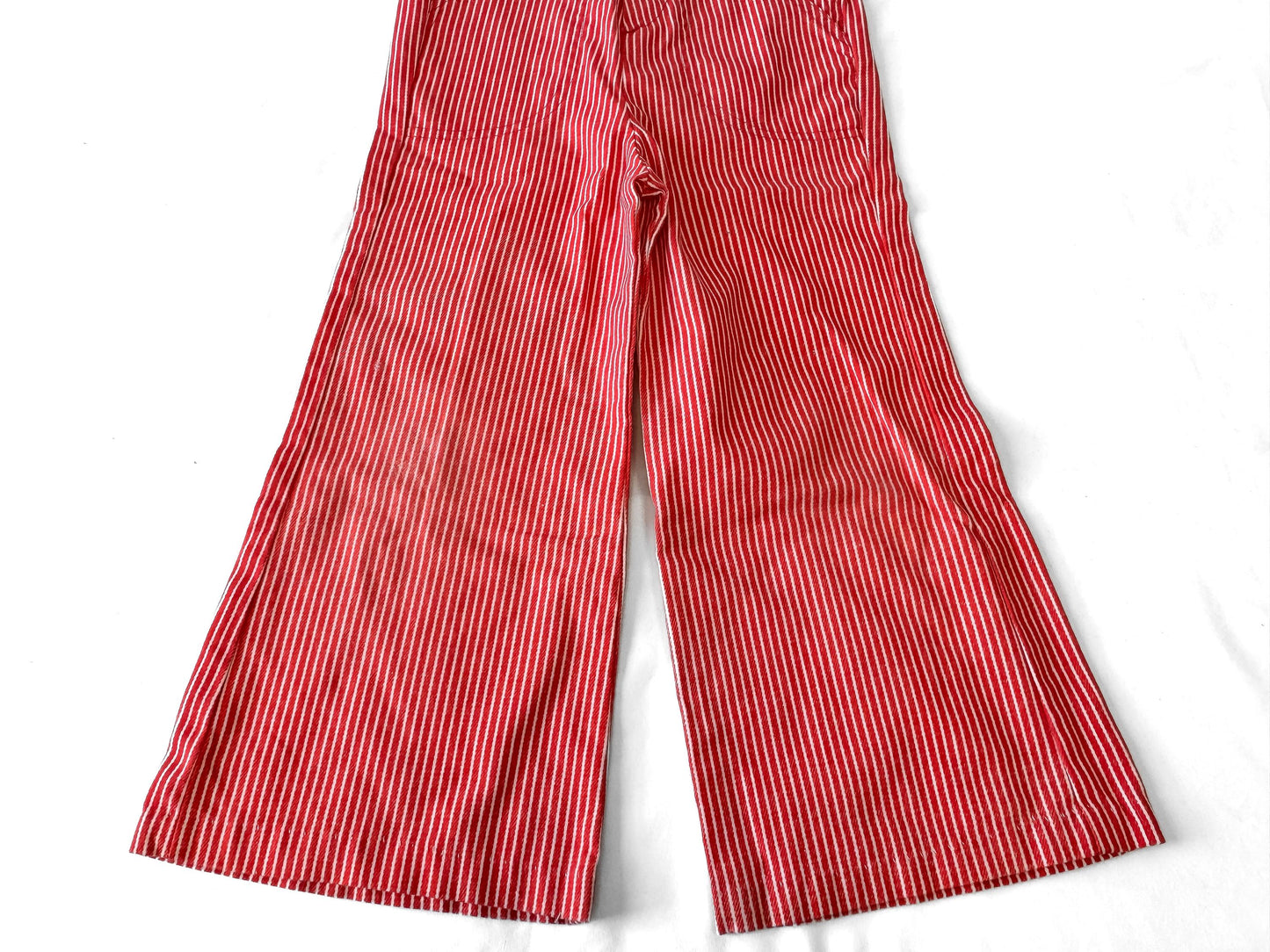 Vintage JCPenney Sesame Street Grover Red Striped Denim Overalls, Kids Size 4T