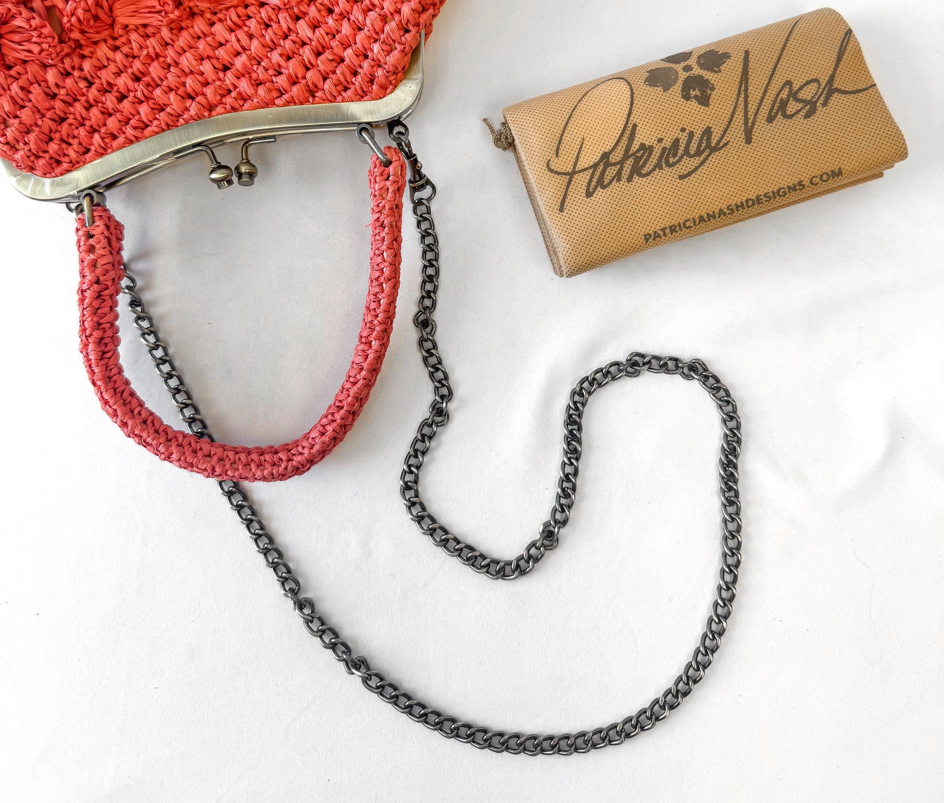 NWOT Patricia Nash Laureana Coral Pink Burnt Orange Scalloped Raffia Top Handle Satchel Bag, Coquette Cottage Core Boho Handbag
