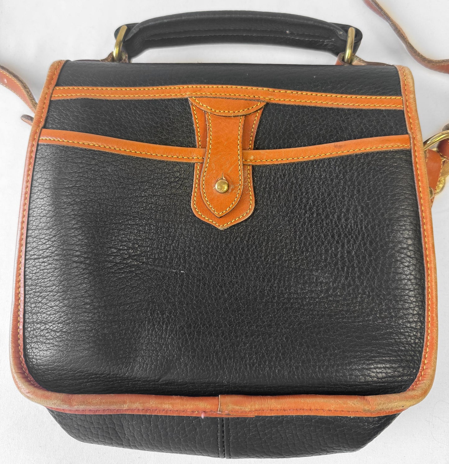Vintage 90s Dooney and Bourke Surrey All Weather Leather Black Crossbody Bag