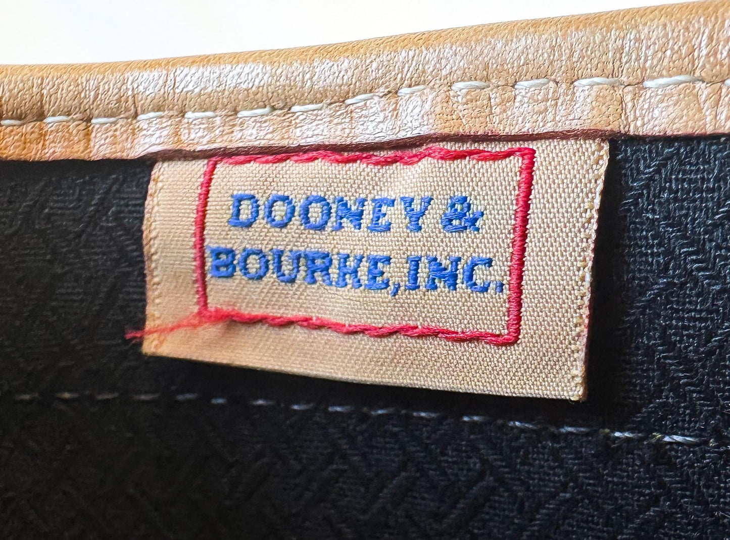 Vintage Style Dooney and Bourke Cabriolet Black Canvas Leather Bucket Shoulder Bag