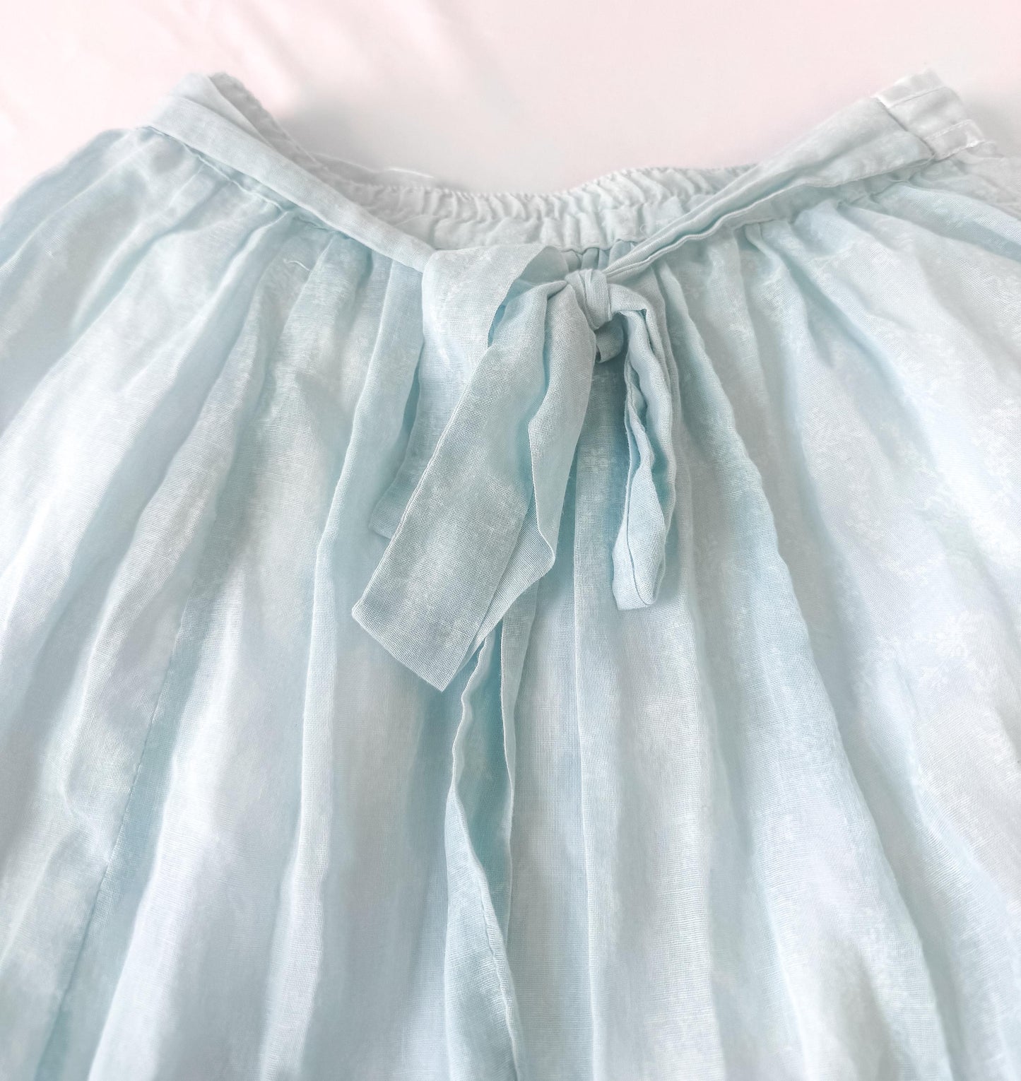 Vintage 70s Gunne Sax Baby Blue Lace Button Skirt, Approx. Size 2/4, 26" Waist, Vintage Cottage Core Coquette Prairie Style Skirt