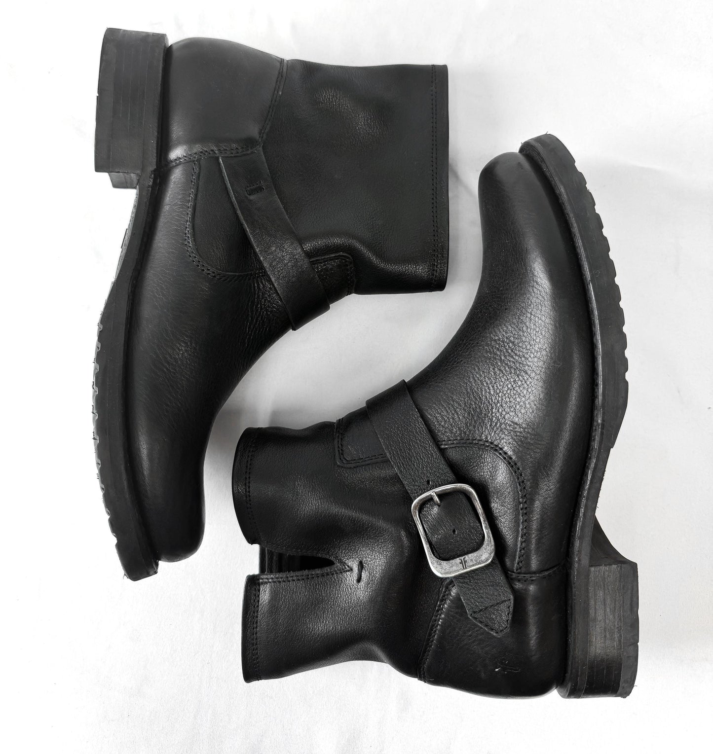 Vintage Style Frye Veronica Flex Black Leather Ankle Booties, Women's Sz. 10B