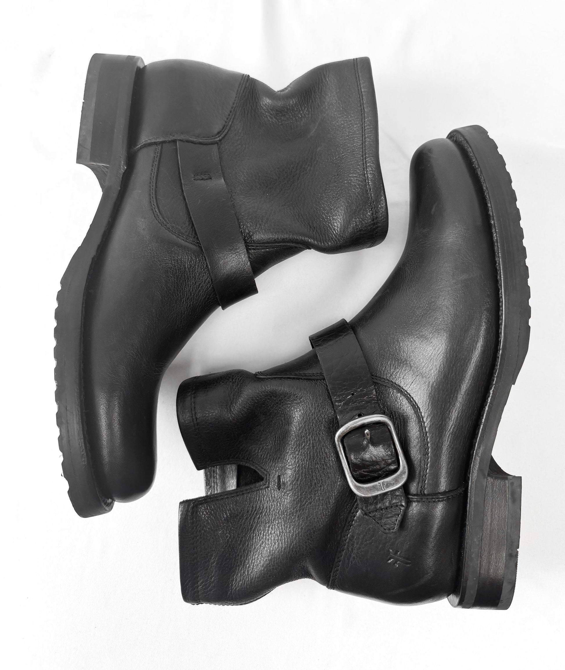 Vintage Style Frye Veronica Flex Black Leather Ankle Booties, Women's Sz. 9B