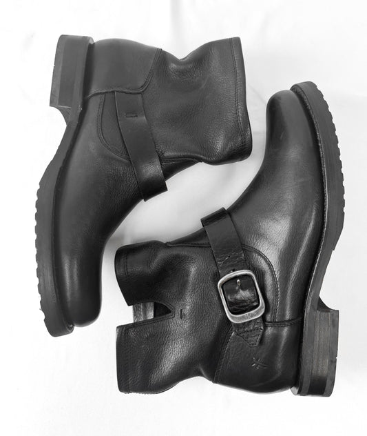 Frye Veronica Flex Black Leather Ankle Booties, Women's Sz. 9B