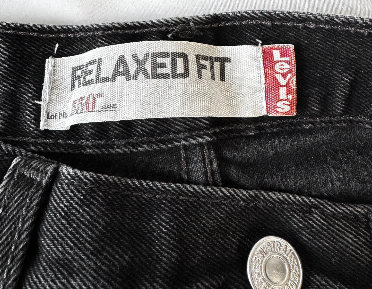Vintage Levis 550 Black Relaxed Fit Straight Leg Unisex Jeans, Sz. 29" x 31"