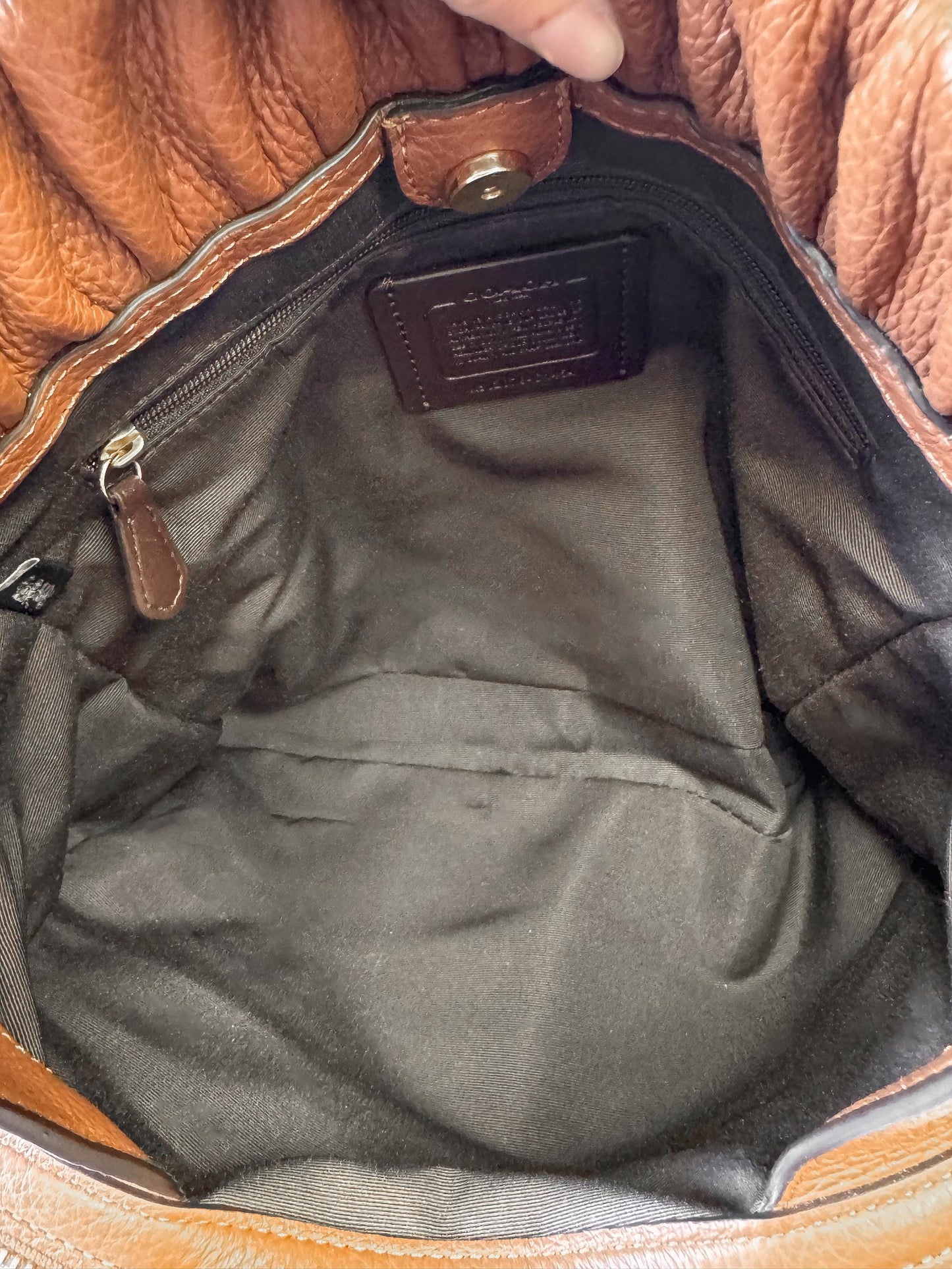Modern NWOT Coach Maya Redwood Brown Pebbled Leather Shoulder Bag, Style 1454