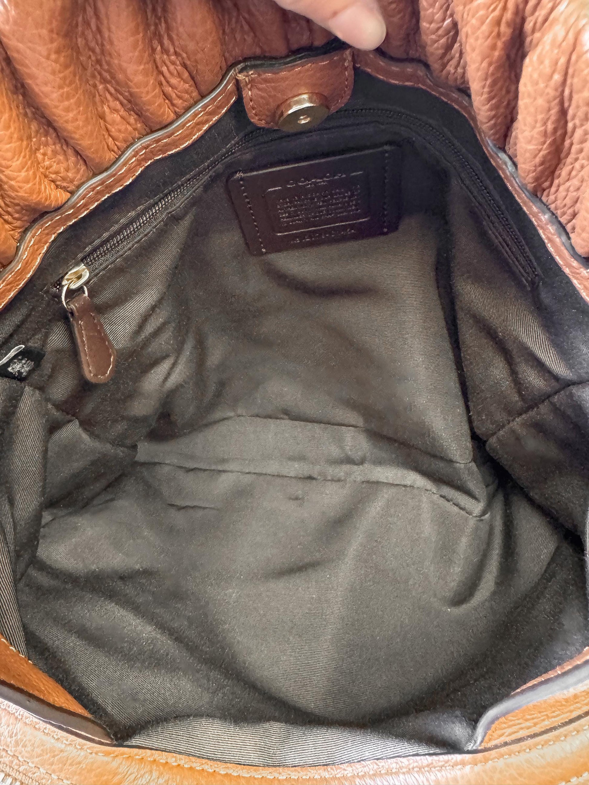 Modern NWOT Coach Maya Redwood Brown Pebbled Leather Shoulder Bag, Style 1454