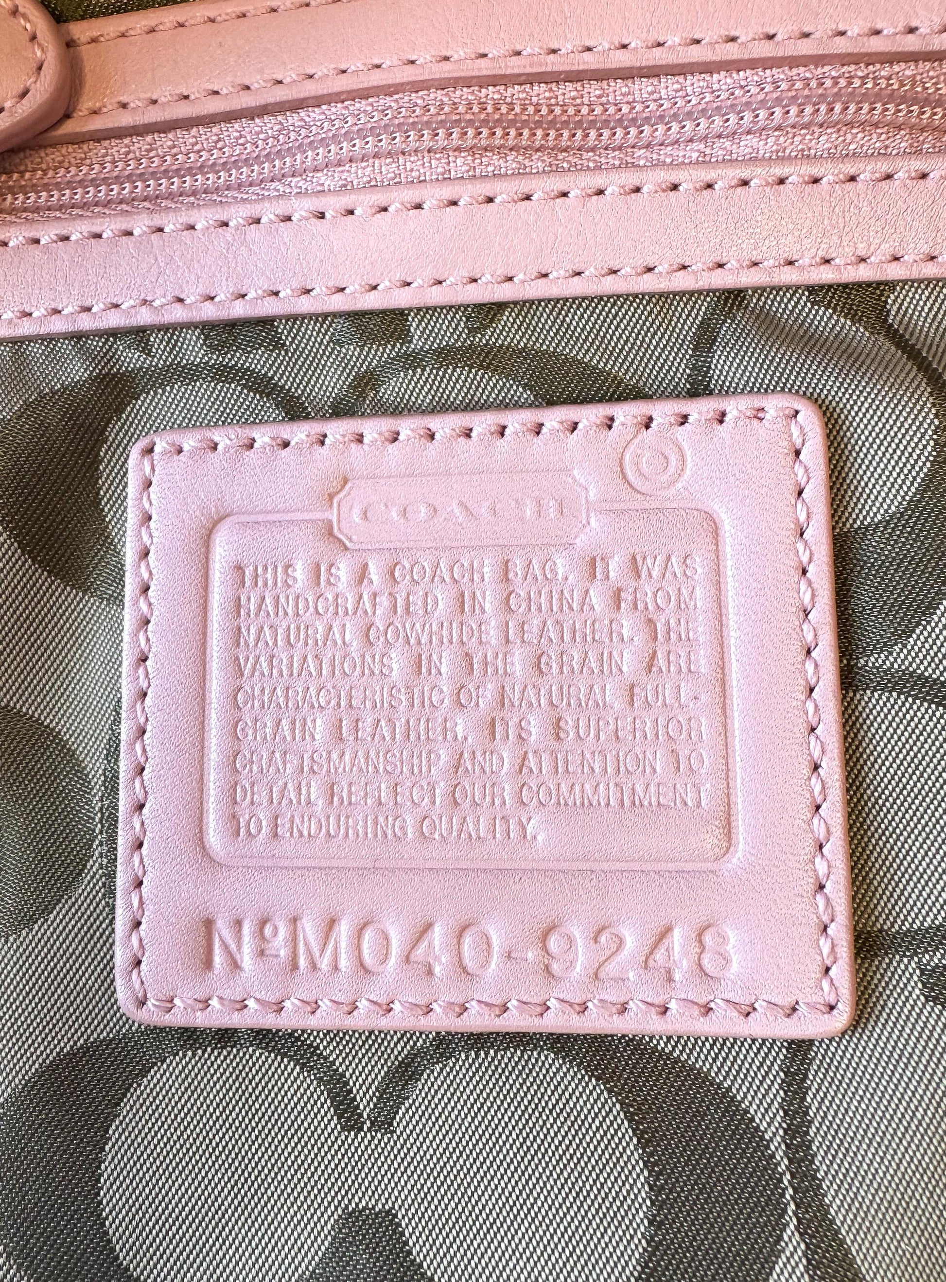 Vintage Y2K Coach Soho Medium Baby Pink Leather Shoulder Bag, Style 9248, 00s Rare Collectors Coach Purse