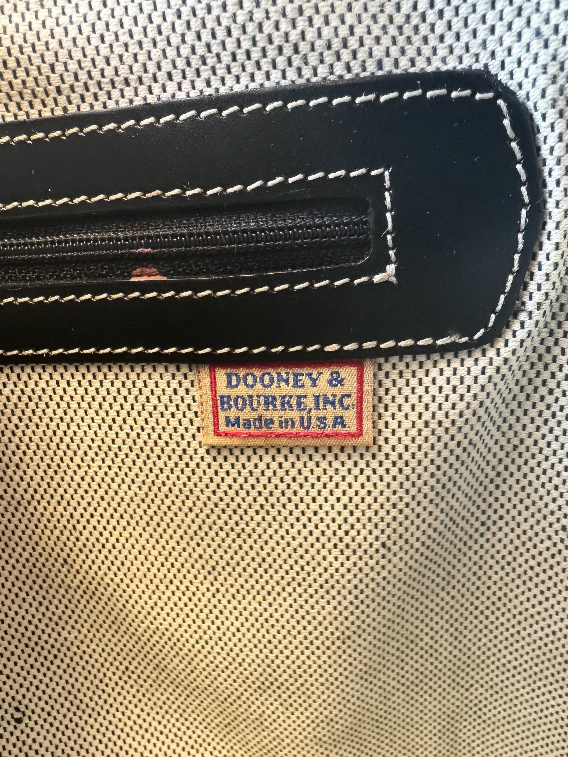 Vintage Dooney and Bourke Toiny Black Smooth Leather Satchel Top Handle Bag
