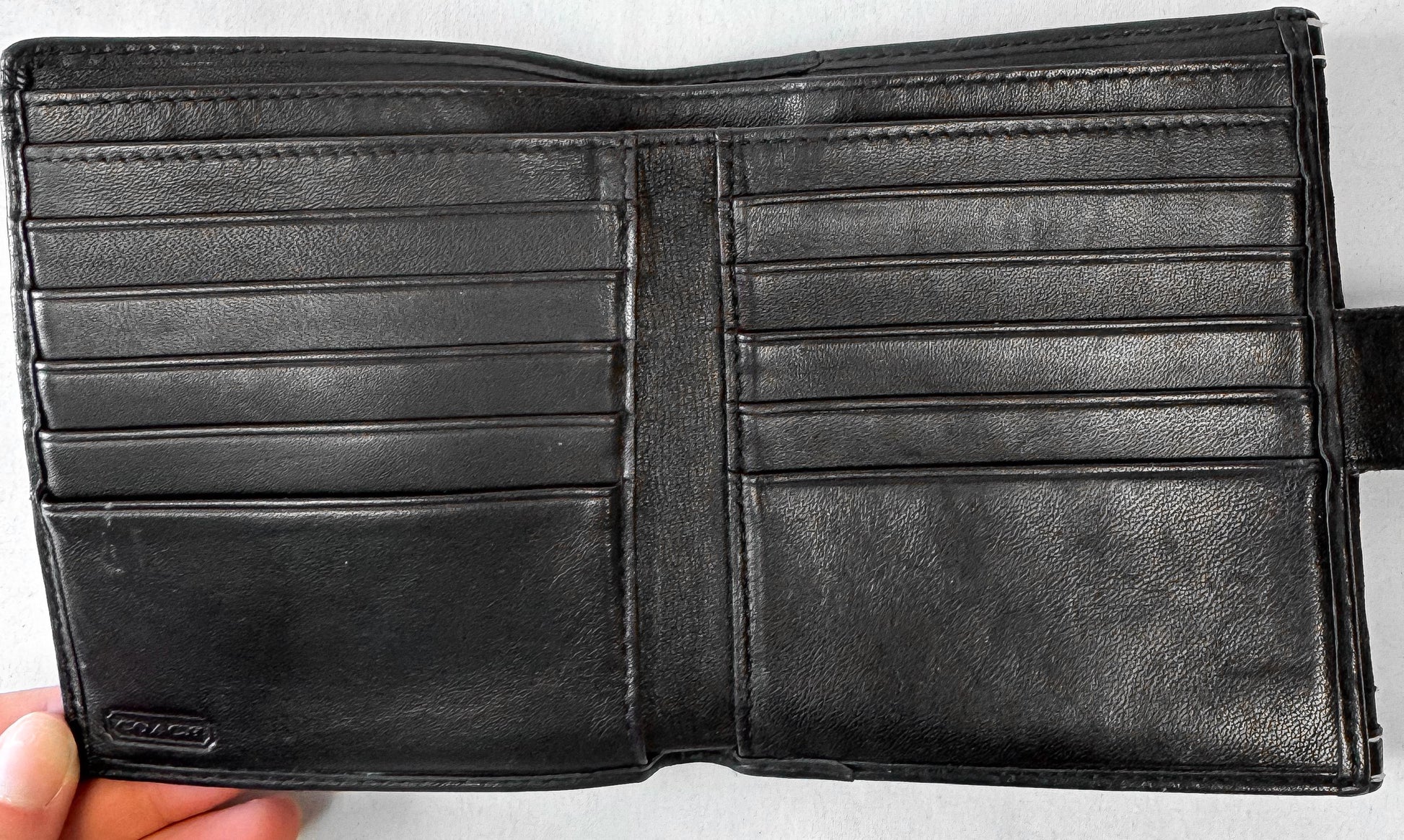 Y2K Vintage Coach Soho Signature Buckle Black Canvas Leather Wallet