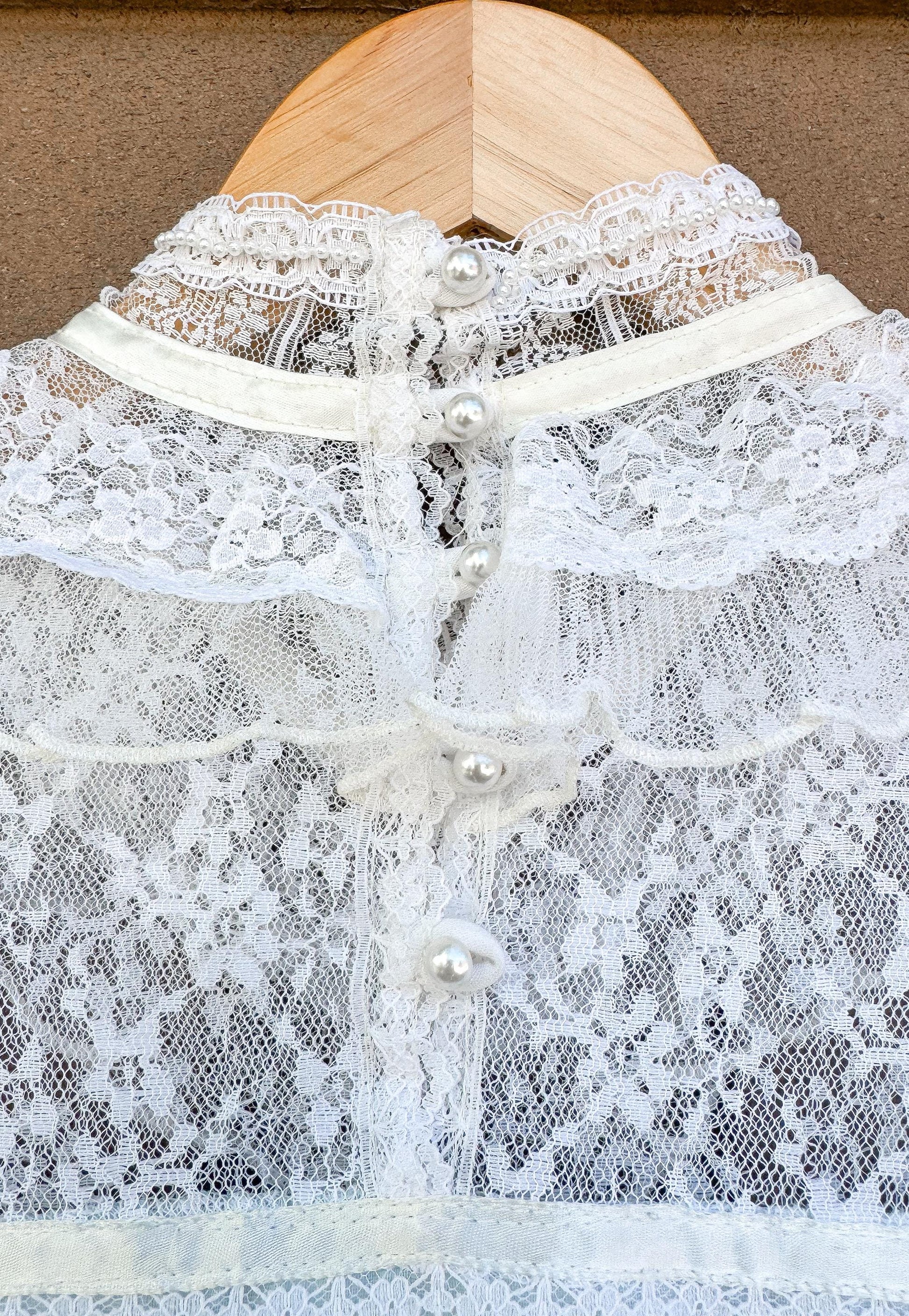 70s Gunne Sax Baby Blue High Neck Lace Pearl Detail Ribbon Tie Maxi Dress, Sz. 2-4, Vintage Victorian Edwardian Coquette Cottage Core Dress