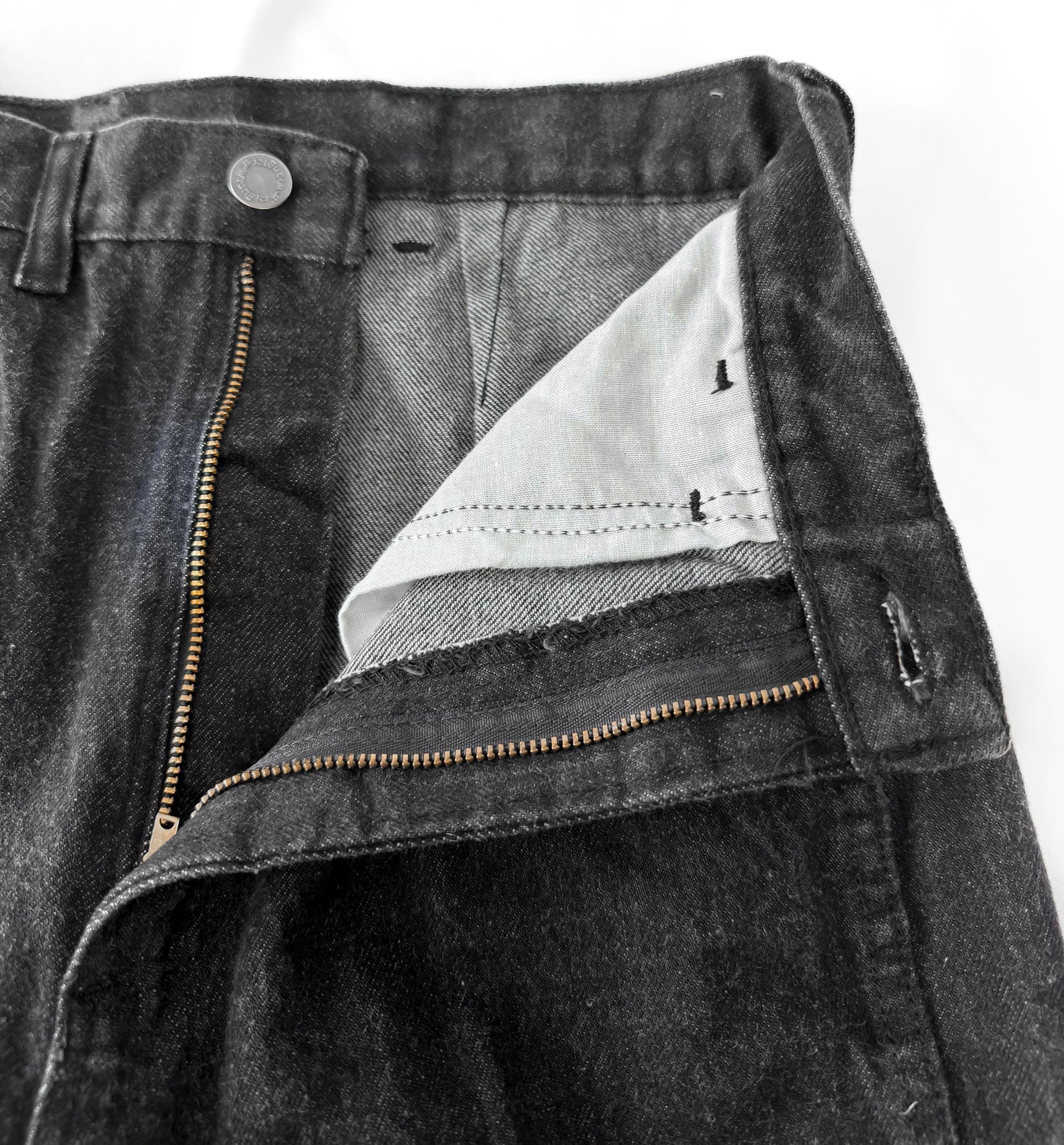 Vintage Wrangler Black Faded Single Pocket Tapered Denim Jeans, Sz. 28" x 30.5", Vintage Western Jeans
