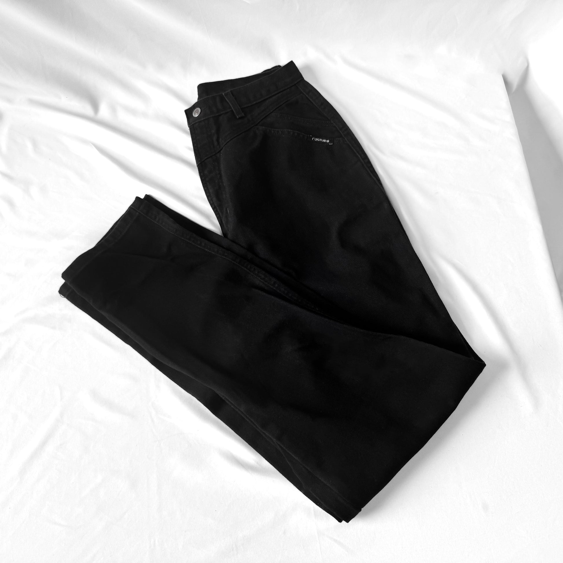 Vintage Rockies Black Tapered High Rise Jeans, Sz. 31" x 36", Vintage Western Style Jeans