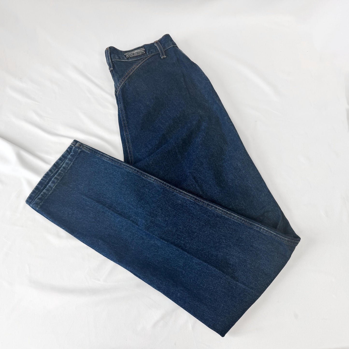 Vintage Rockies Dark Wash High Rise Tapered Jeans, Sz. 33" x 37", Vintage Western Jeans