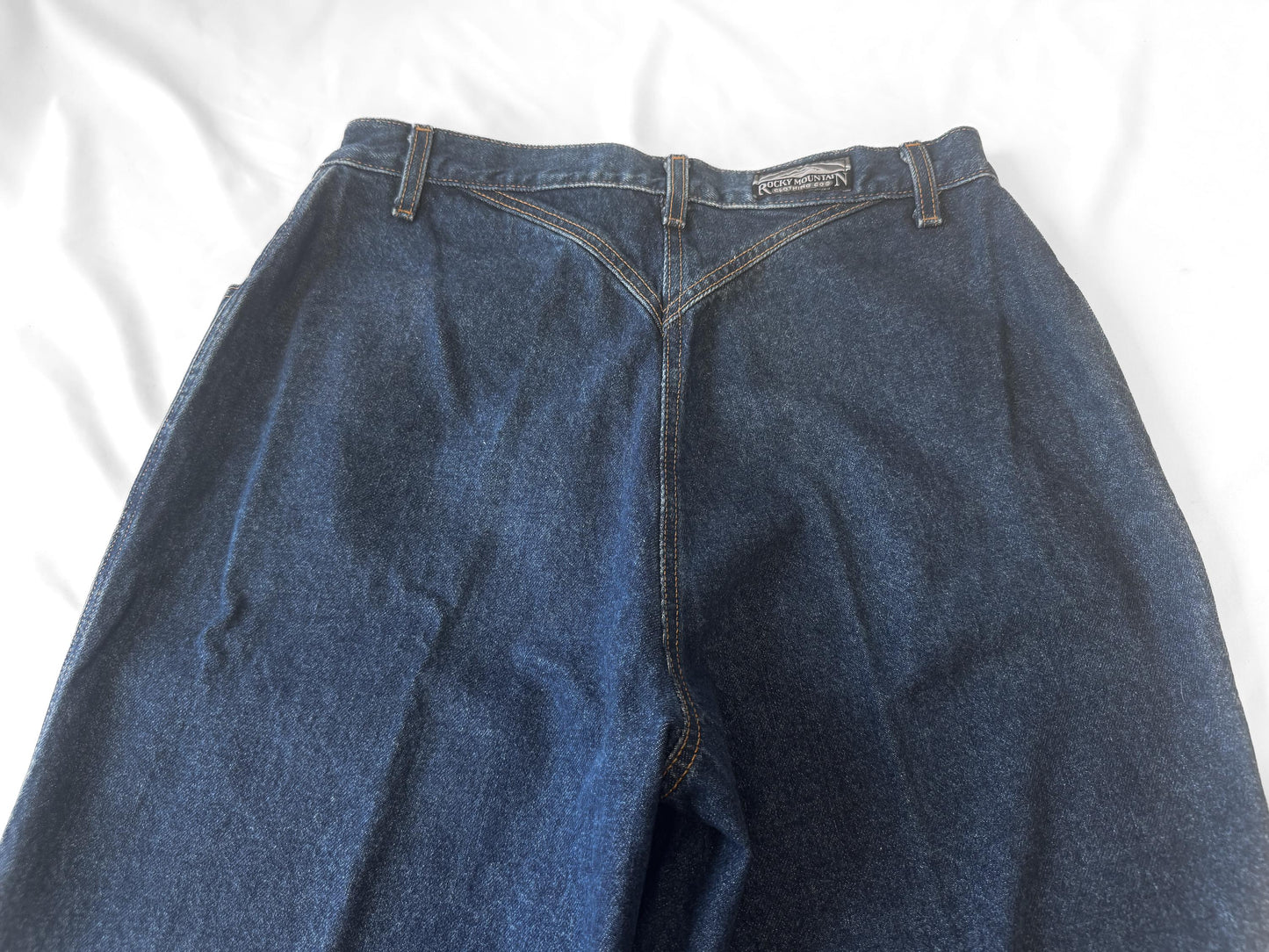 Vintage Rockies Dark Wash High Rise Tapered Jeans, Sz. 33" x 37", Vintage Western Jeans